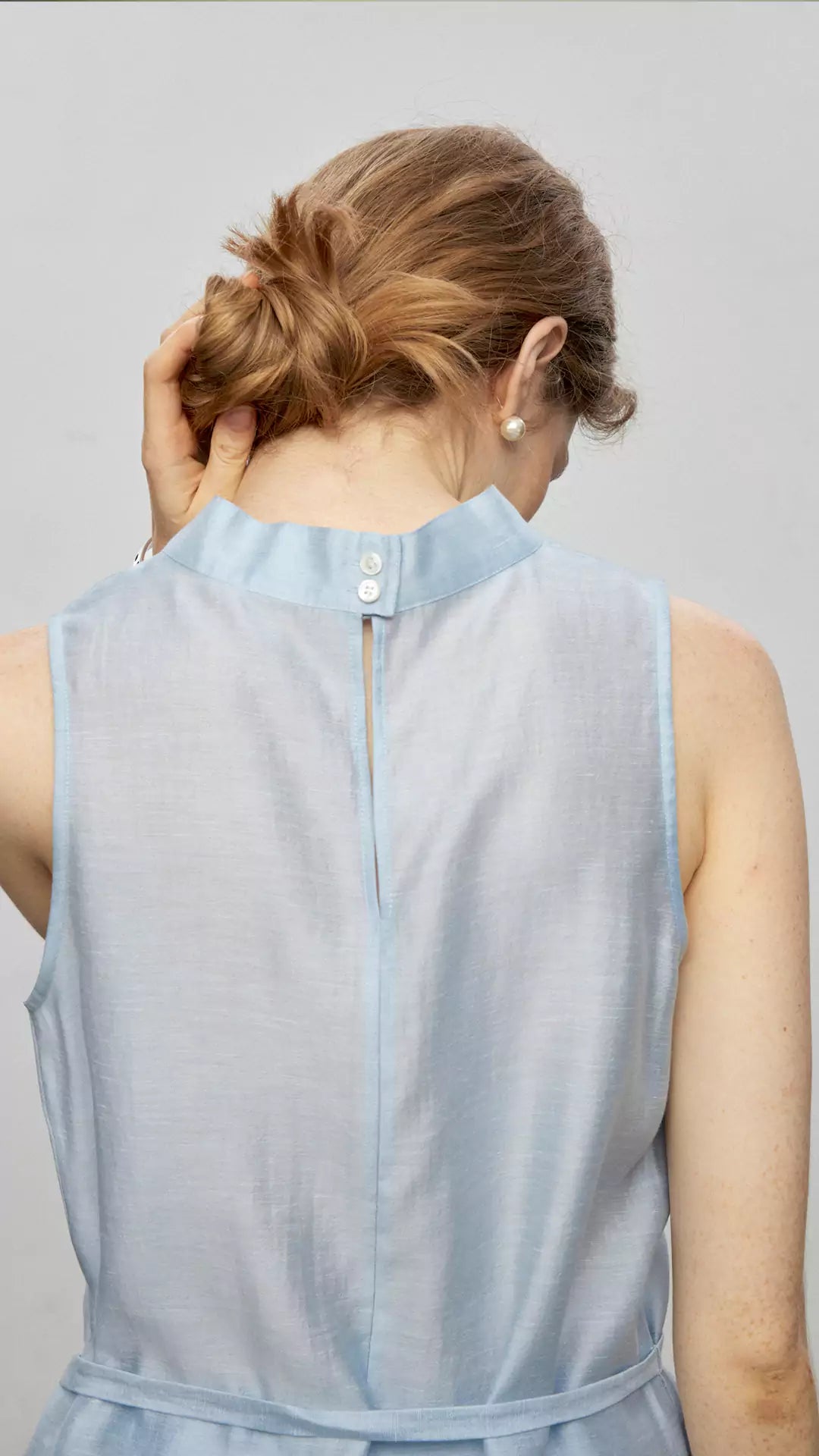 Sheer Acetate Linen Sleeveless Top and Pants