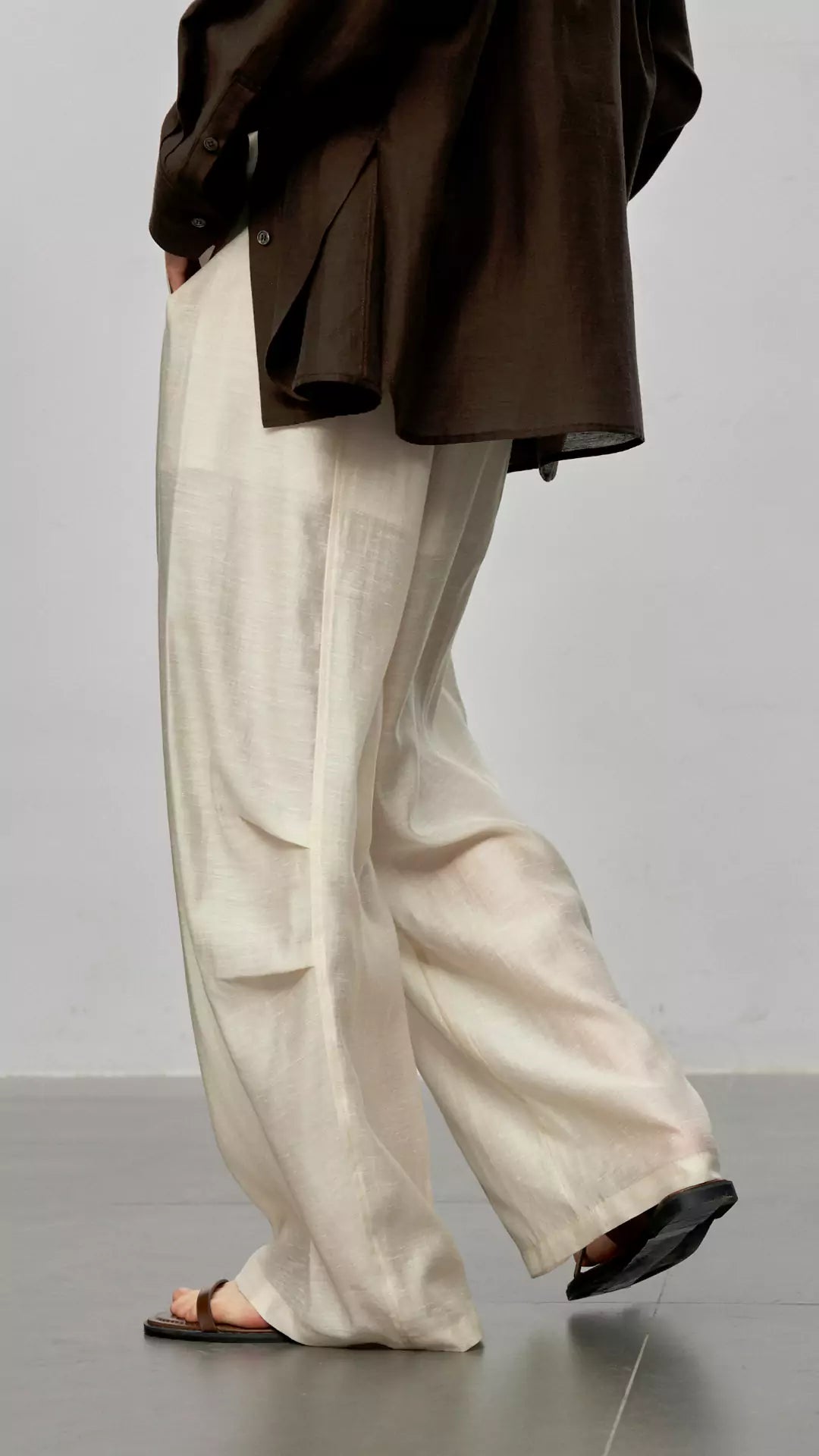 Sheer Acetate Linen Sleeveless Top and Pants