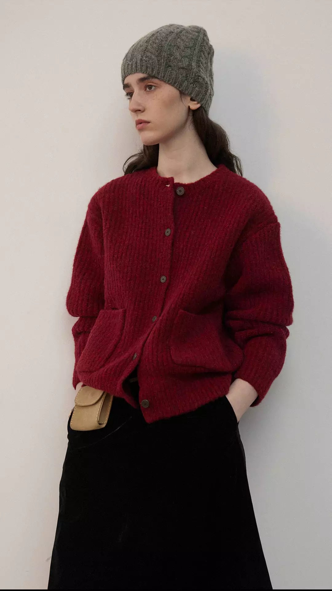 Small Drop Shoulder Cozy Cardigan