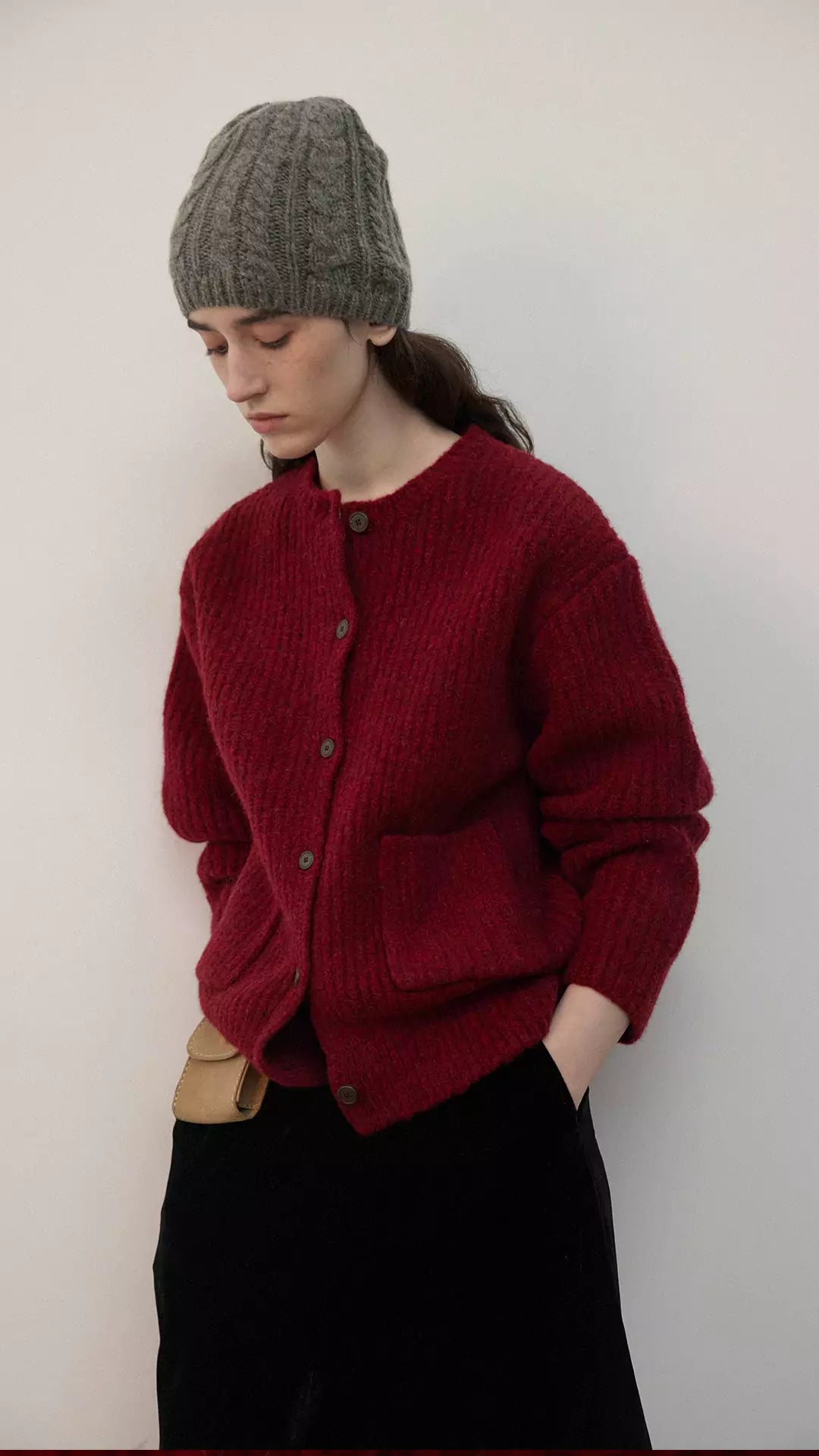 Small Drop Shoulder Cozy Cardigan