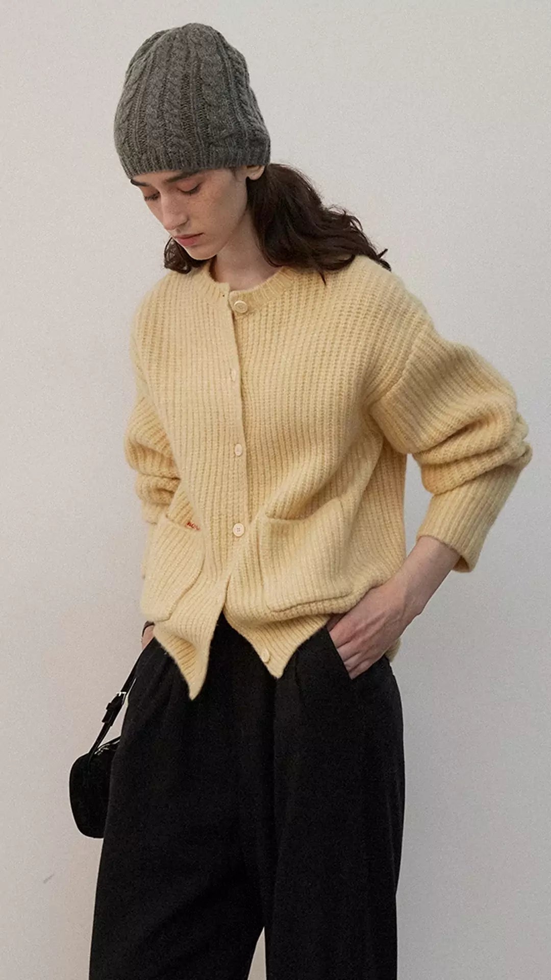 Small Drop Shoulder Cozy Cardigan