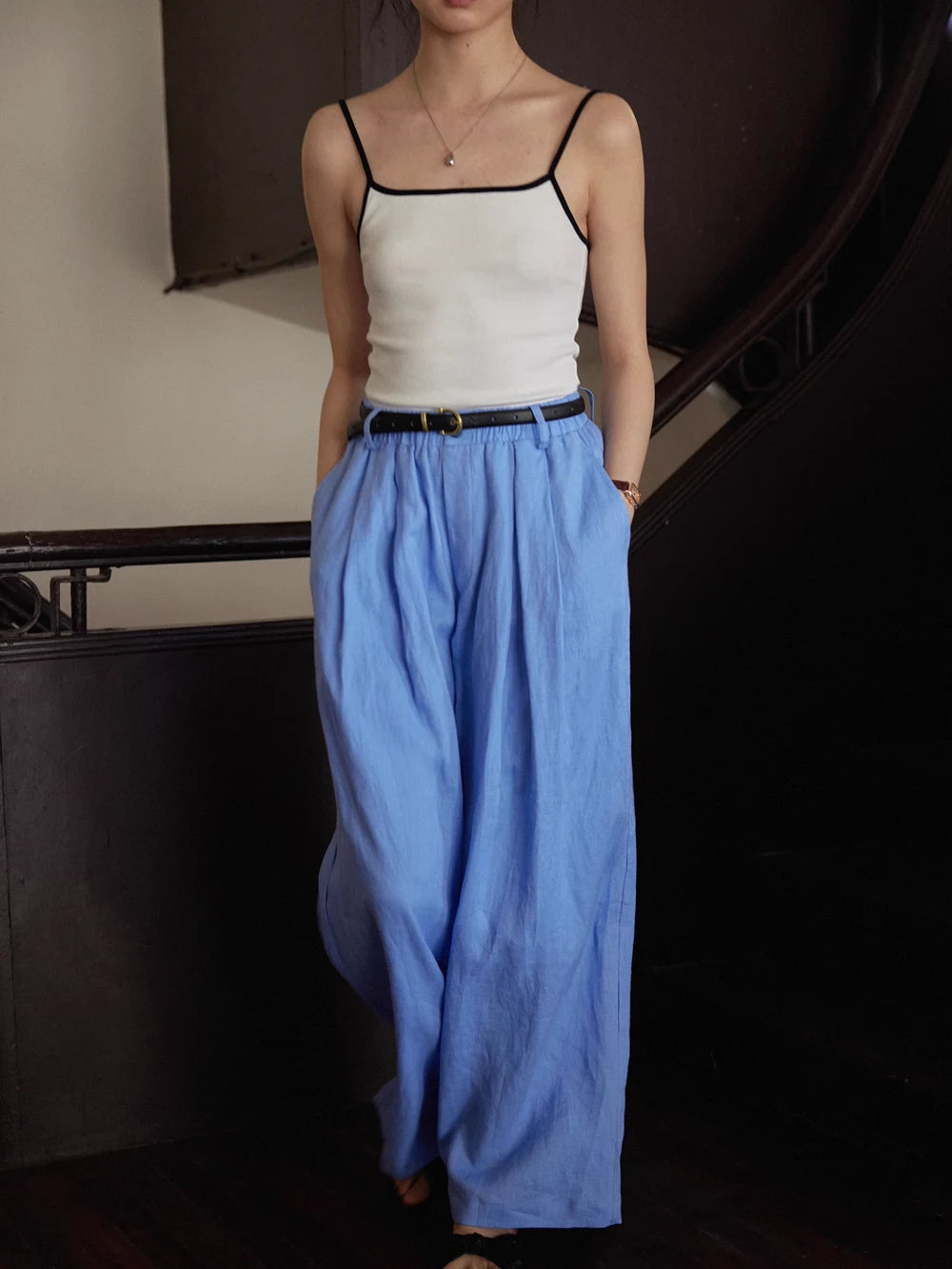 Linen Loose Flowing Wide-Leg Pants