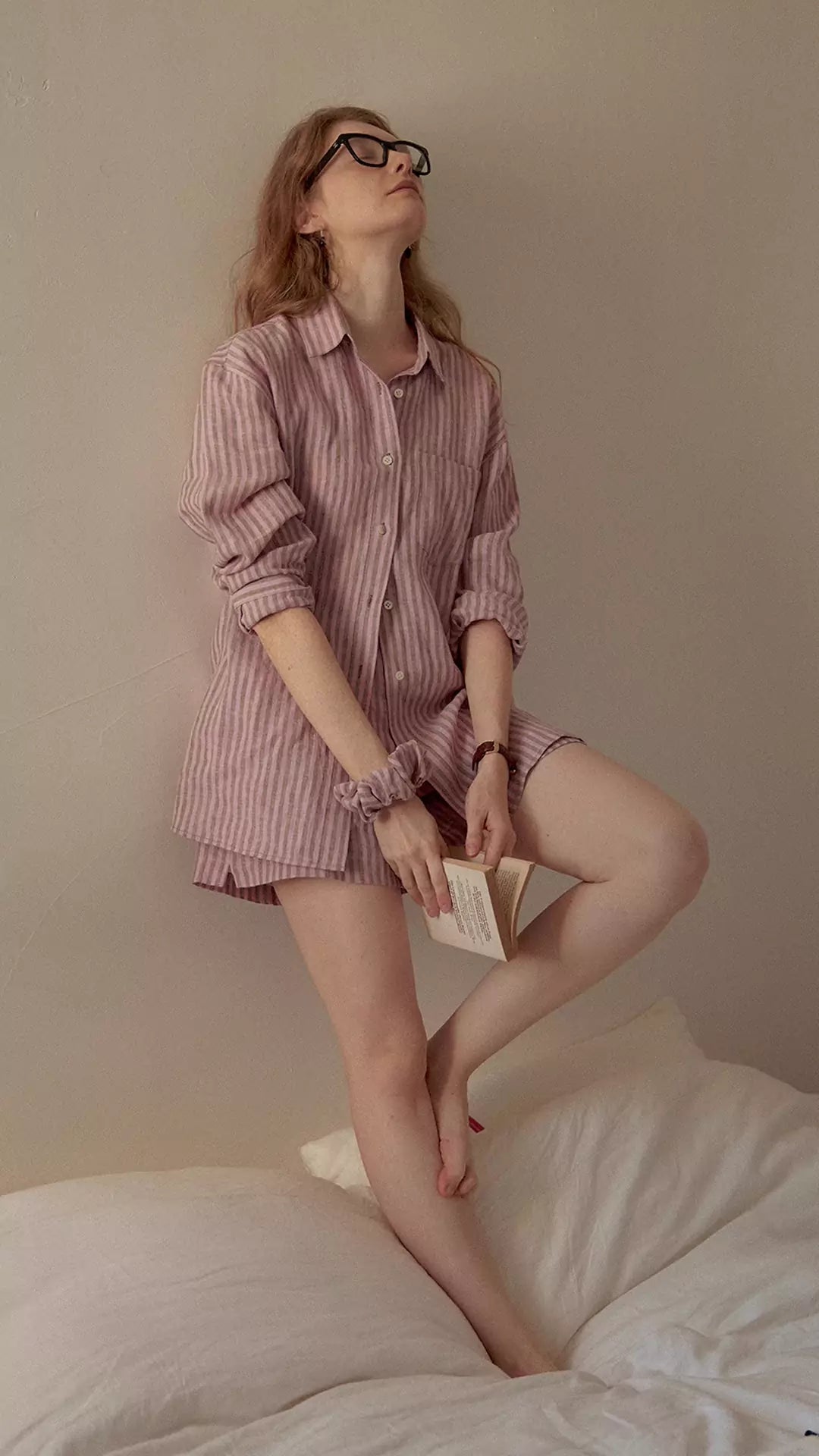 Striped Comfort Set – Easygoing Shirt & Shorts for Home