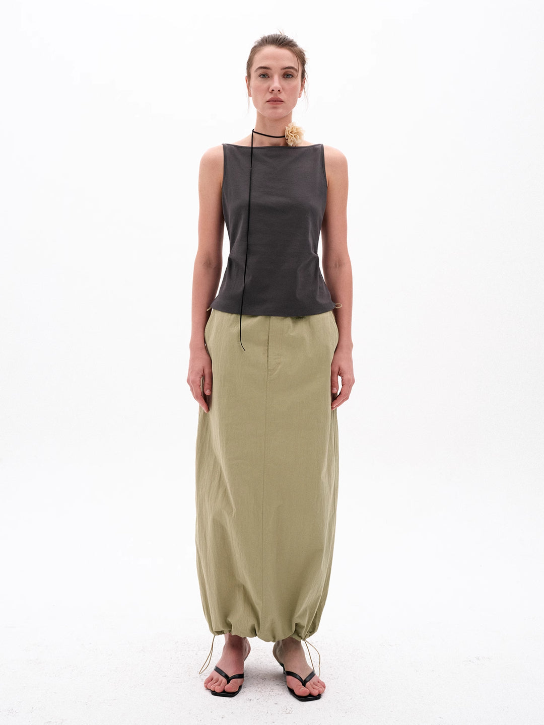 Vintage H-Line Adjustable Straight Midi Skirt