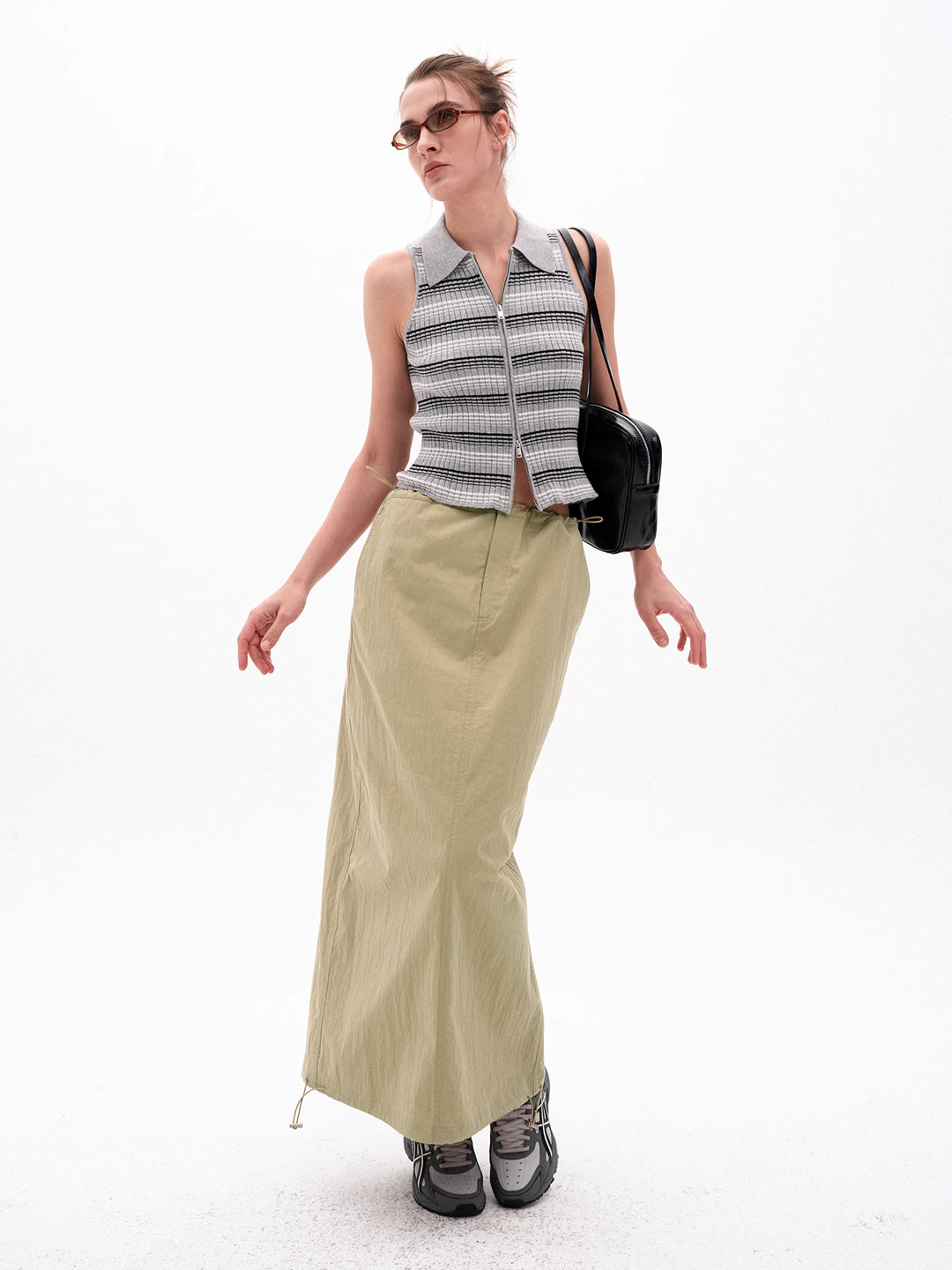 Vintage H-Line Adjustable Straight Midi Skirt