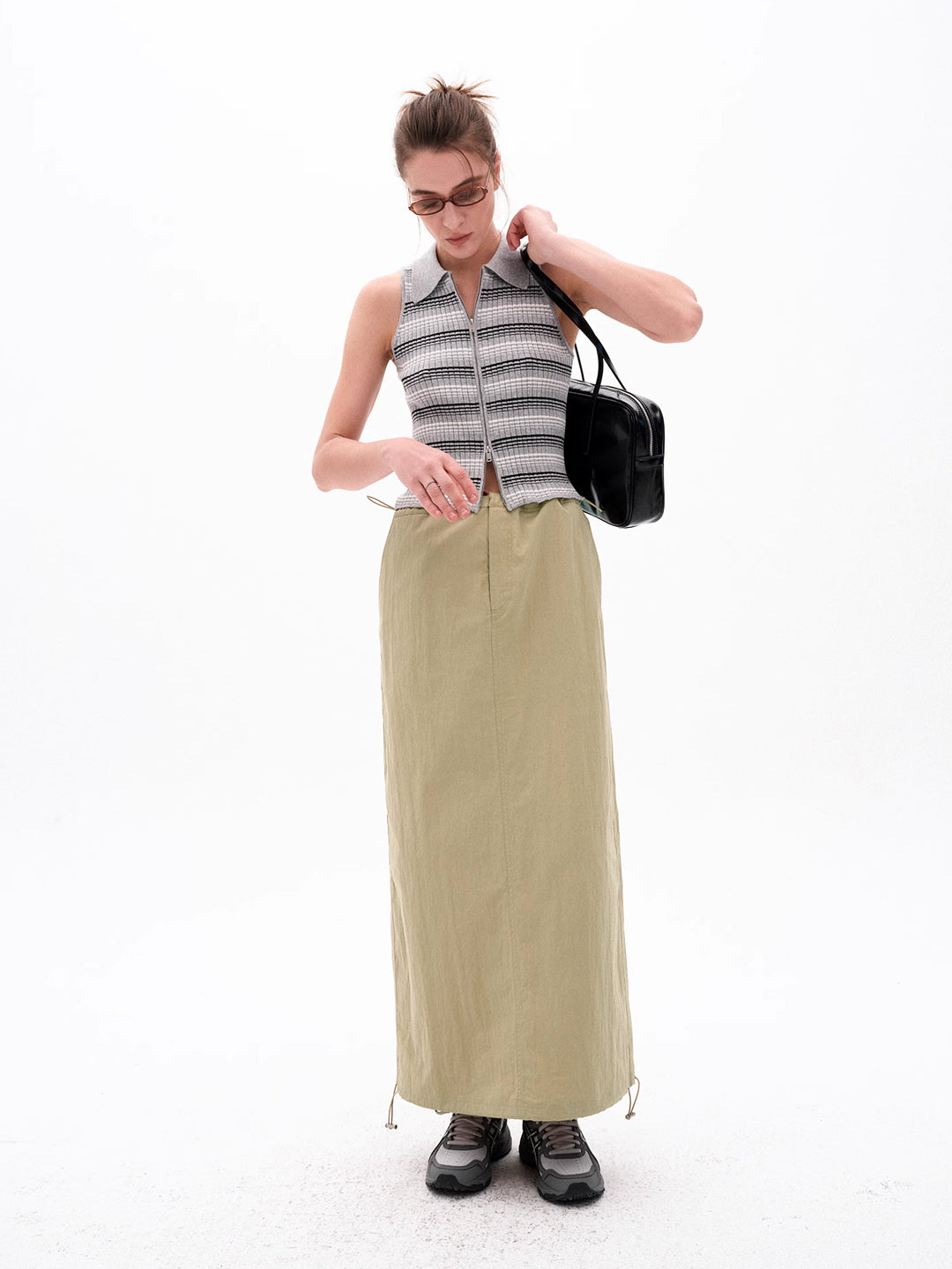 Vintage H-Line Adjustable Straight Midi Skirt