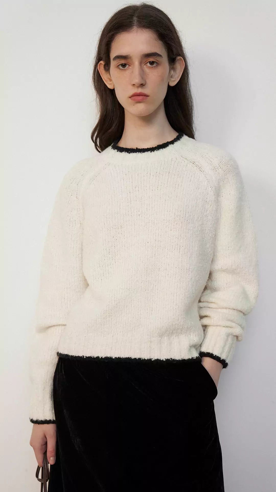 Crew Neck Pullover Knit Sweater