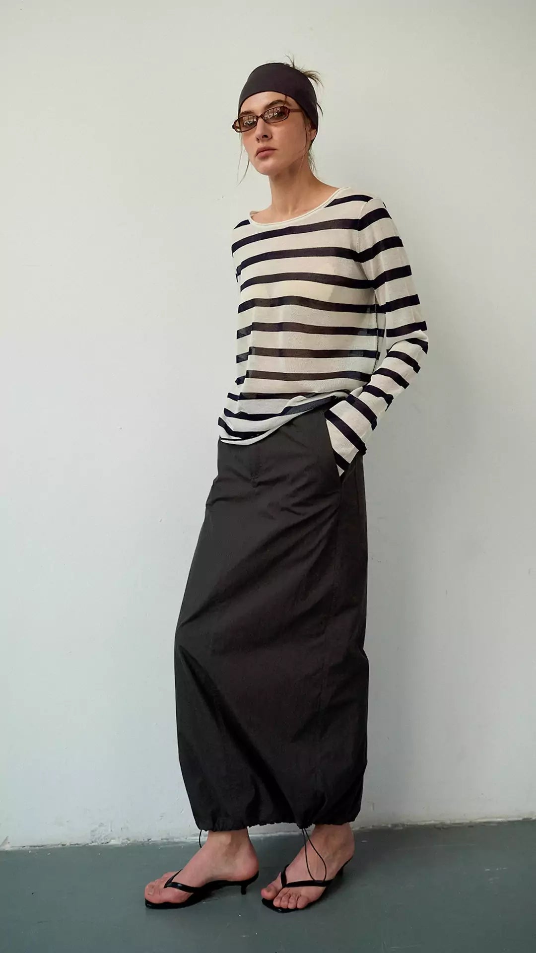 Vintage H-Line Adjustable Straight Midi Skirt