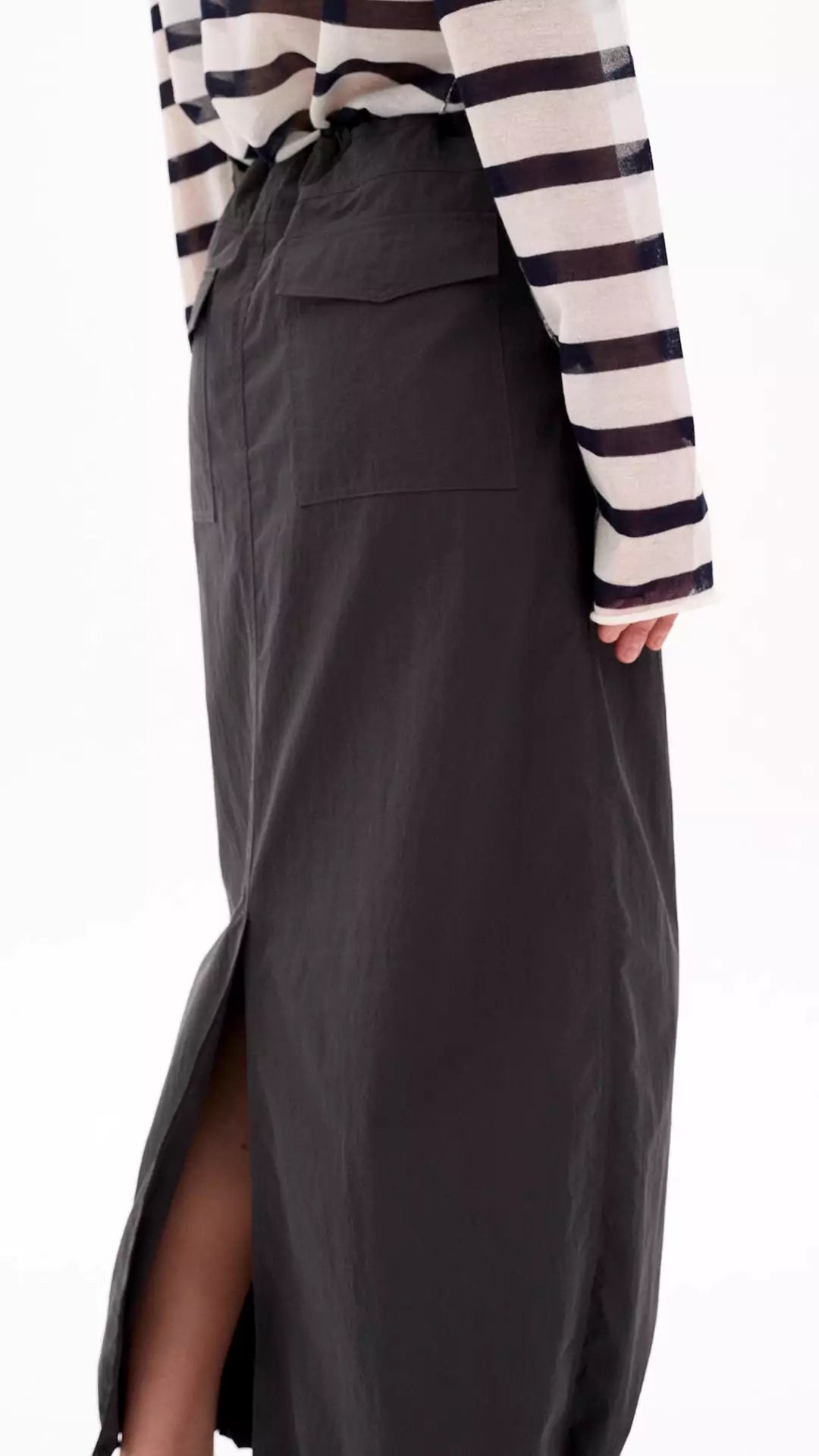 Vintage H-Line Adjustable Straight Midi Skirt