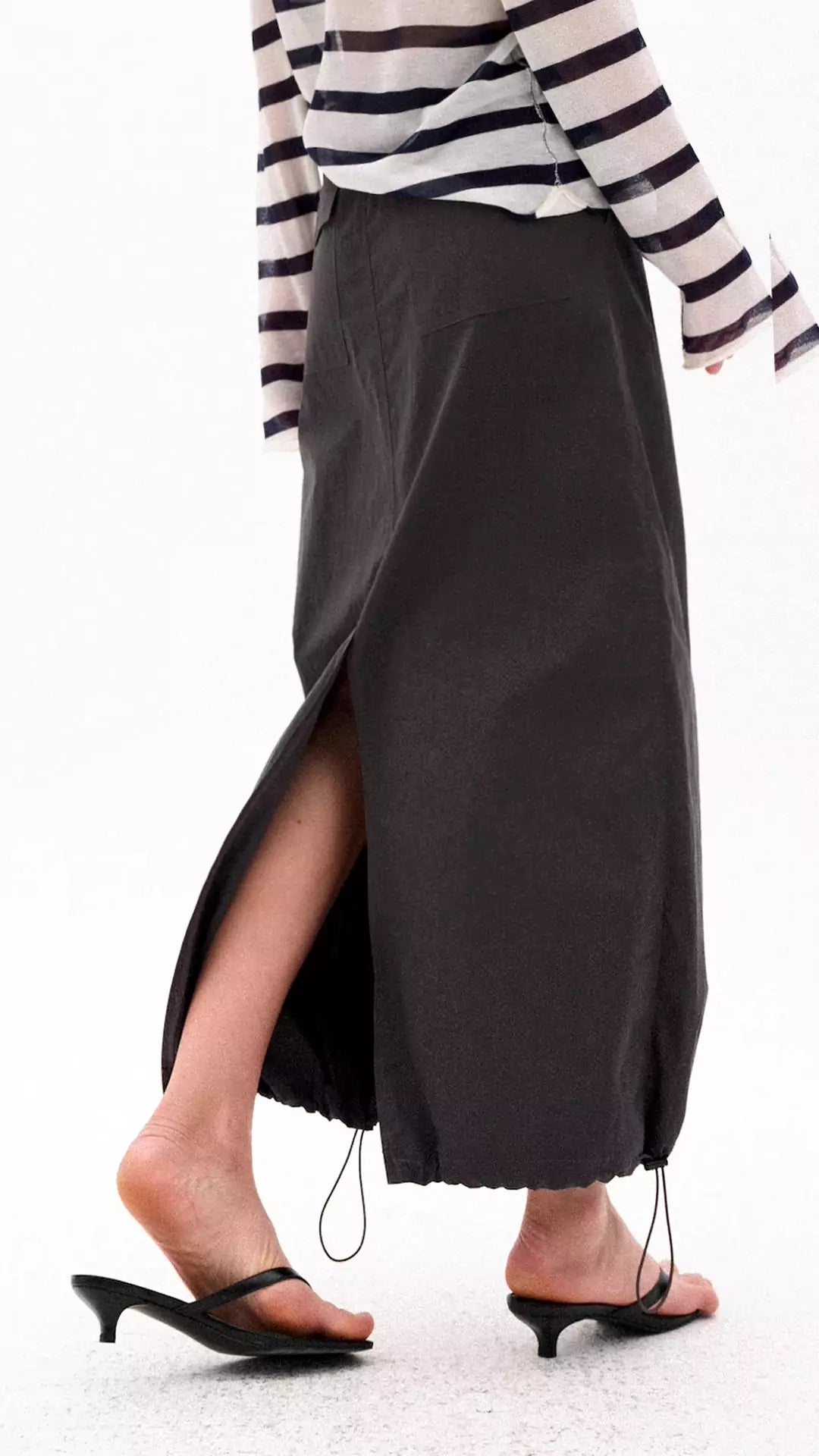 Vintage H-Line Adjustable Straight Midi Skirt