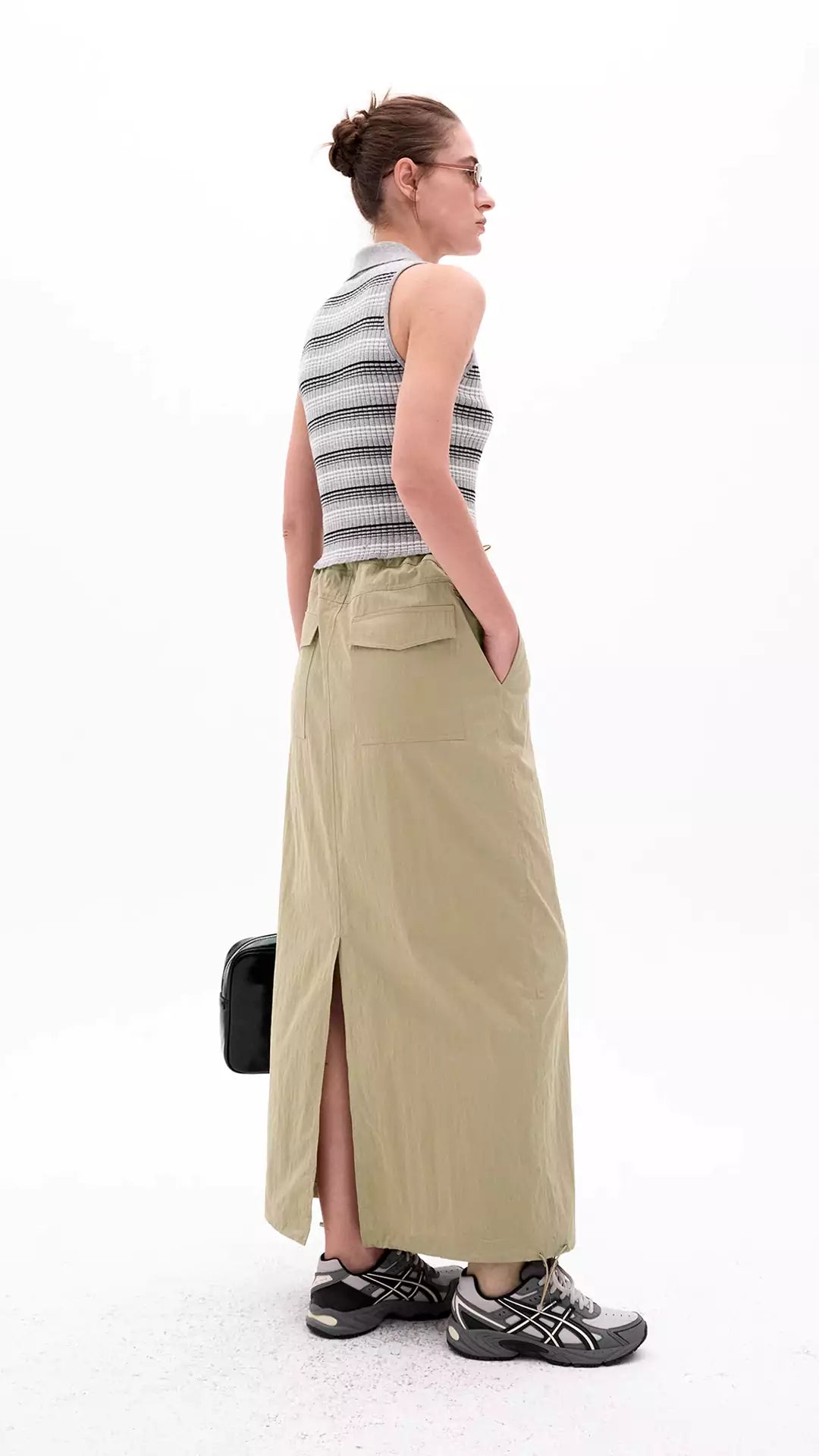 Vintage H-Line Adjustable Straight Midi Skirt