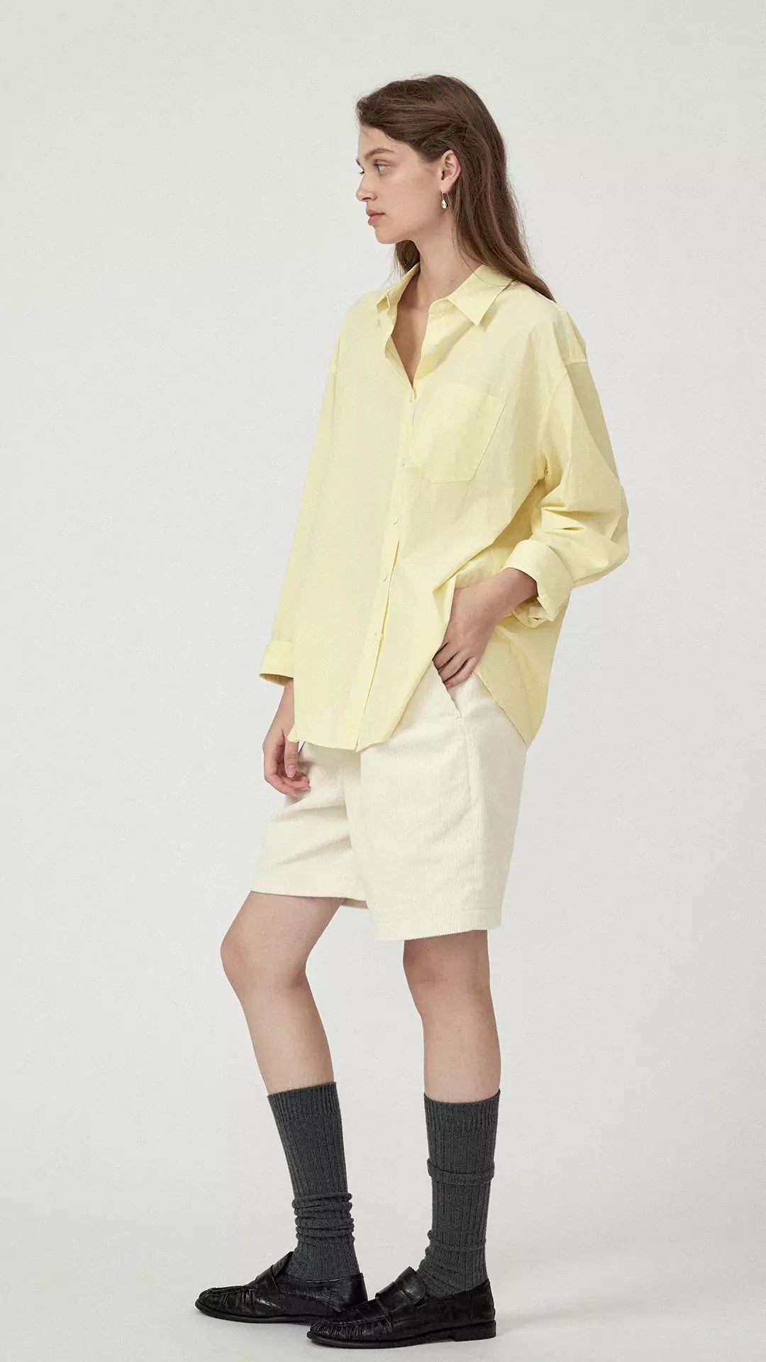 Solid Color Long Shirt