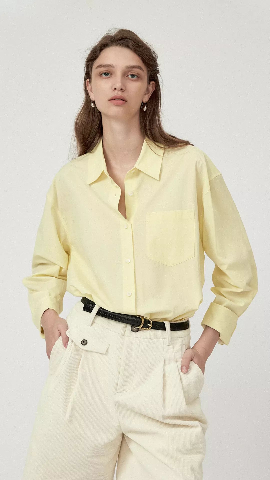 Solid Color Long Shirt