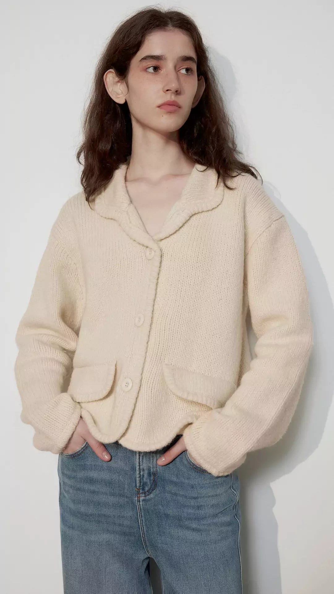 Pure Wool Chunky Knit Cardigan