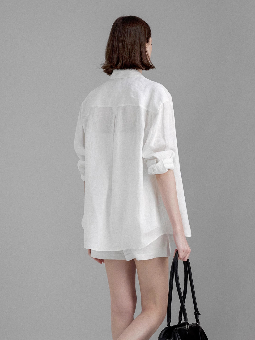 Linen Leisure Drop Shoulder Blouse