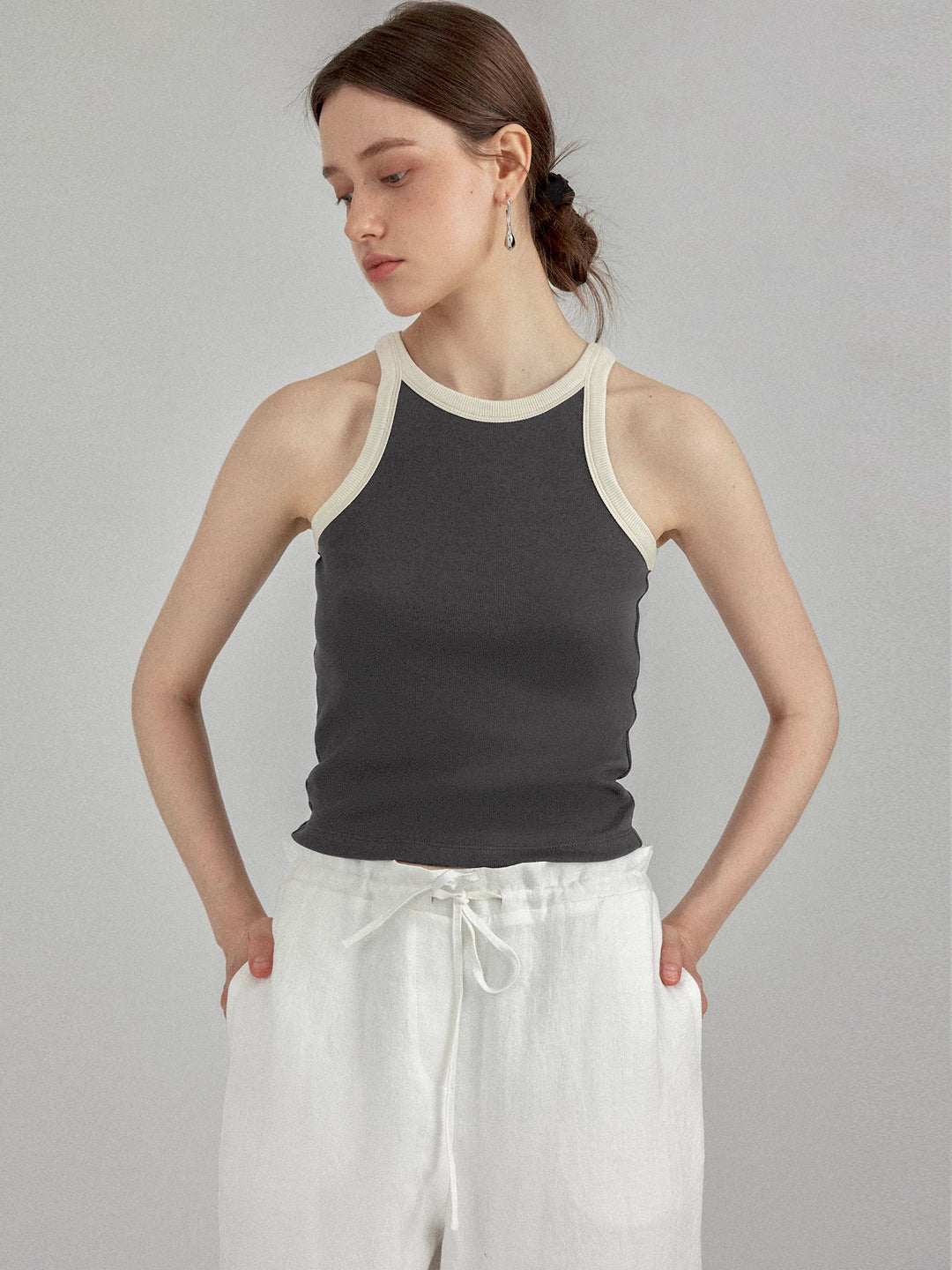 Elegant Ribbed Knit Tank