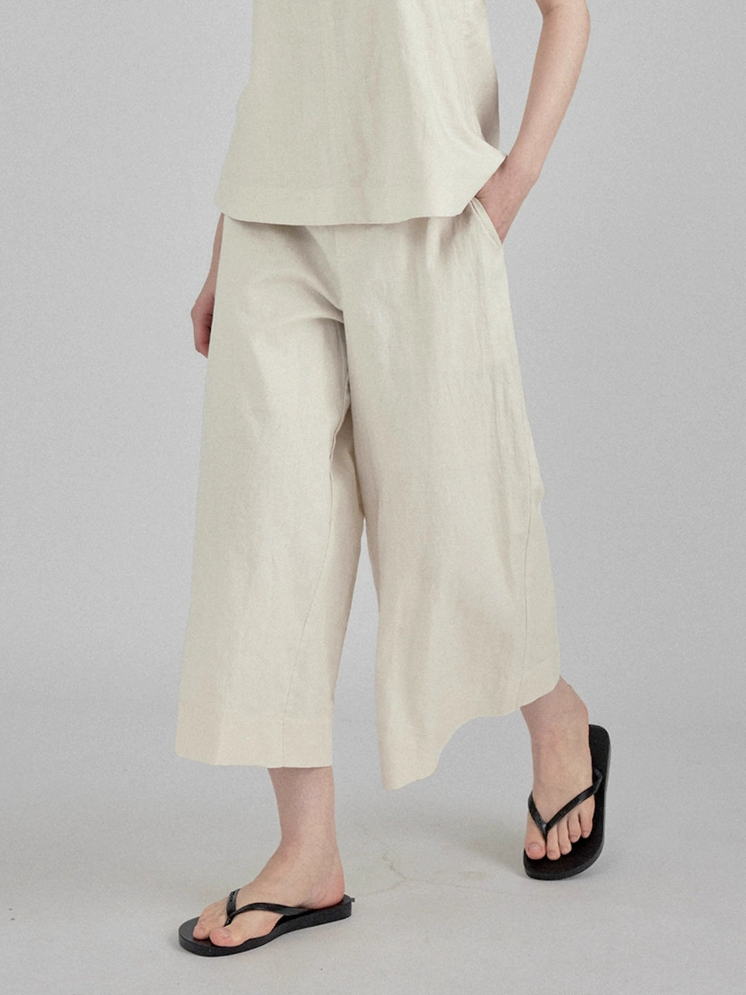 Cross-Back Top and Wide-Leg Pants