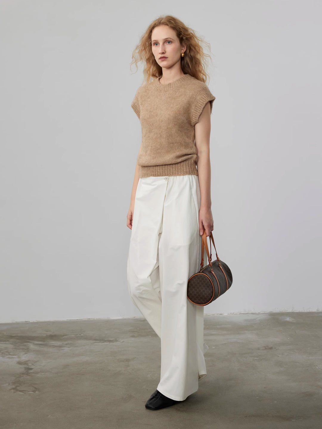 A-Line Relaxed Fit Skirt Pants with Elastic Waist