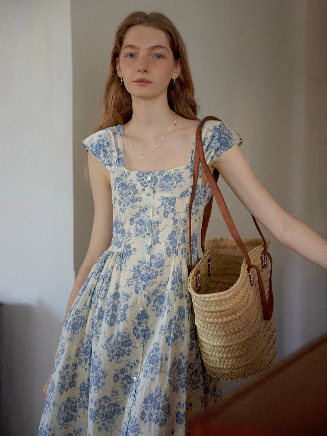 Cap Sleeved Embroidered Tie-Dye Sundress