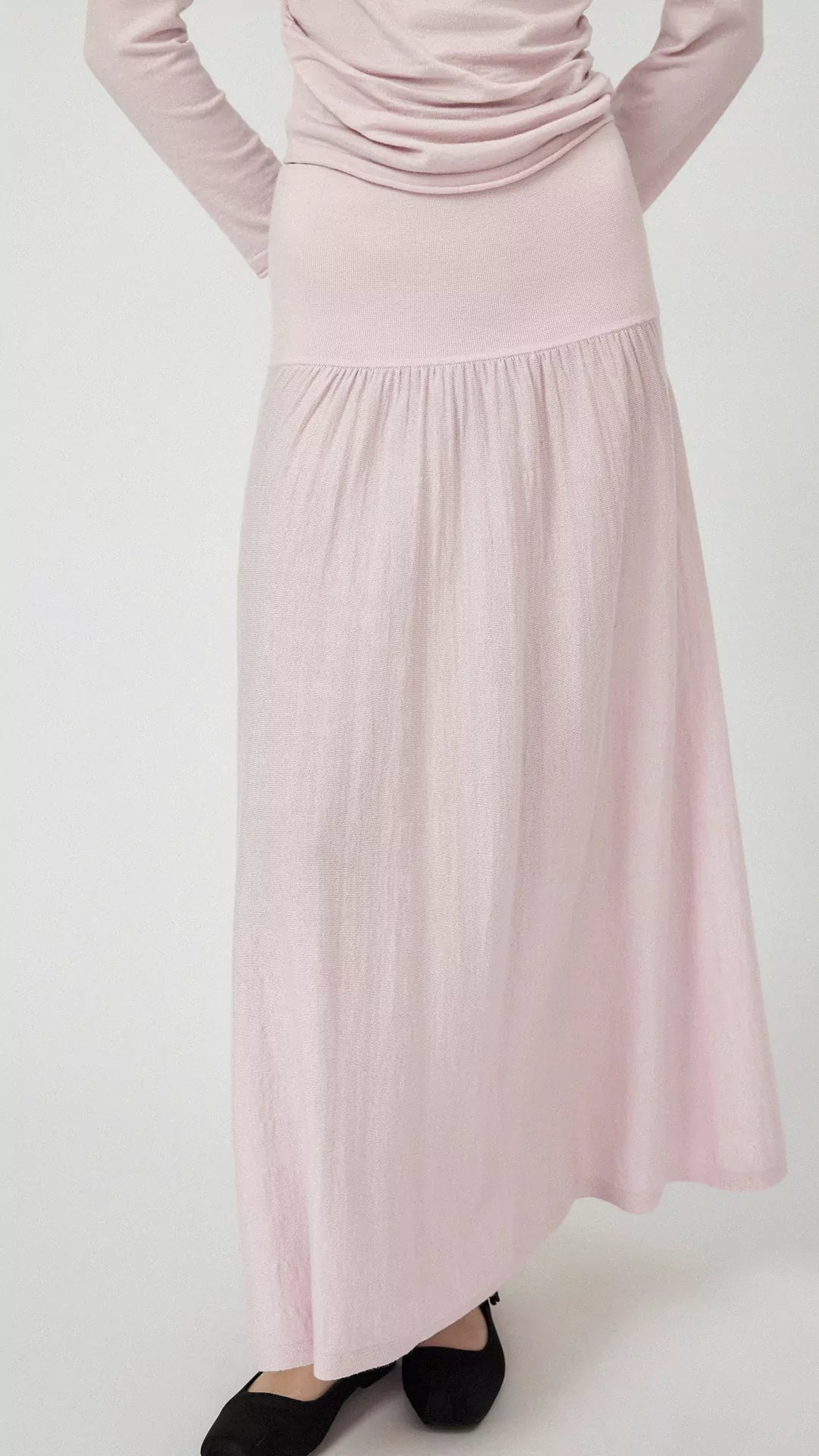 Pleated Midi Skirt