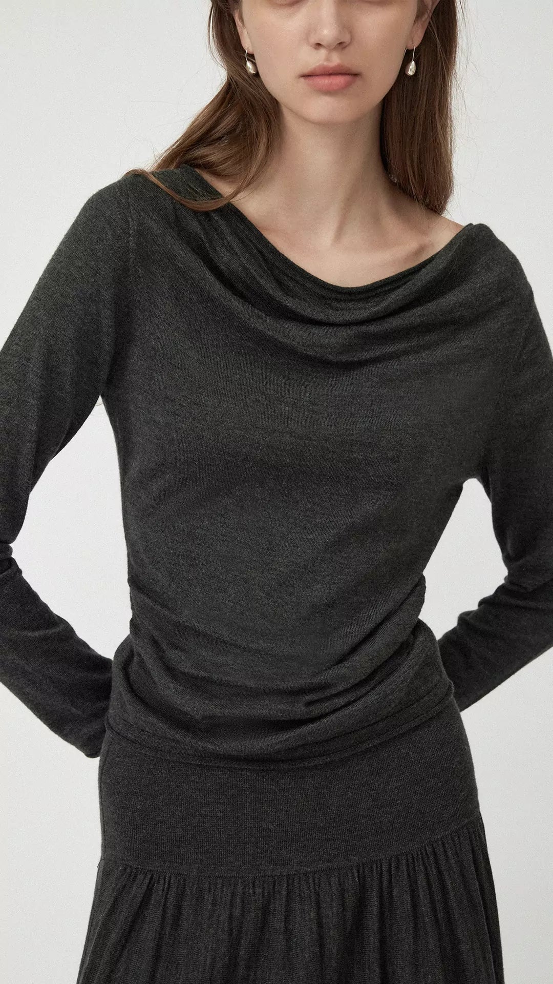 Versatile Off-Shoulder Knit Top