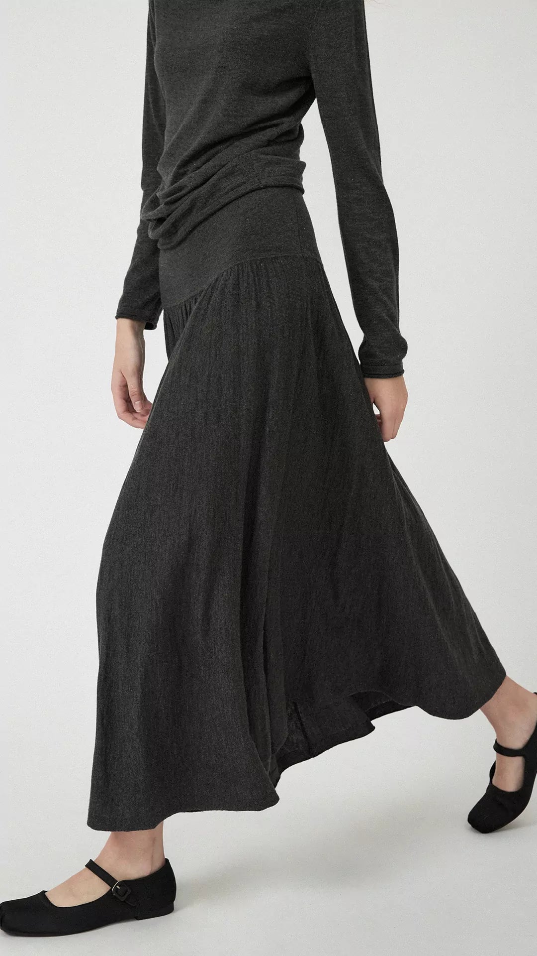 Pleated Midi Skirt