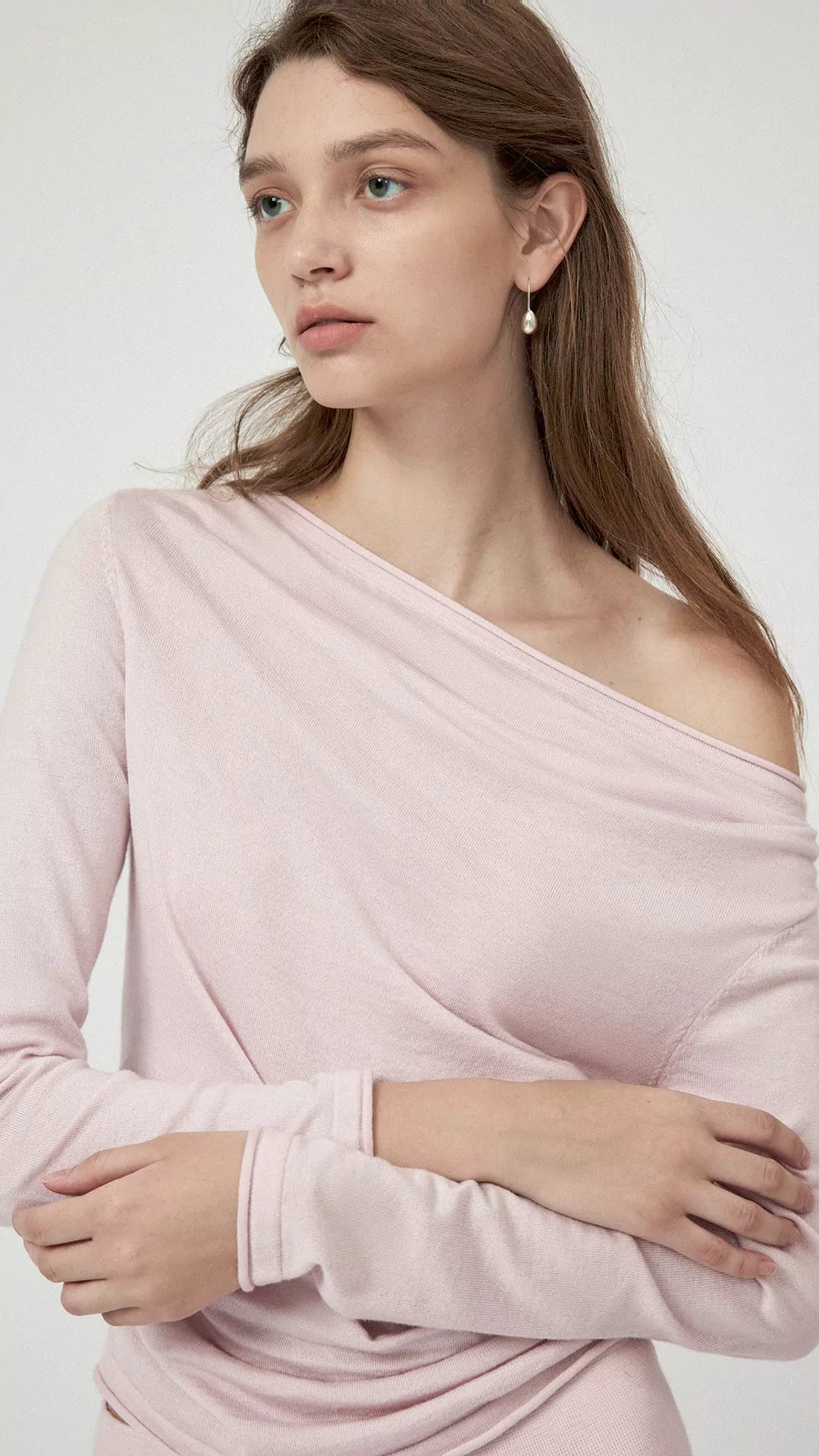 Versatile Off-Shoulder Knit Top