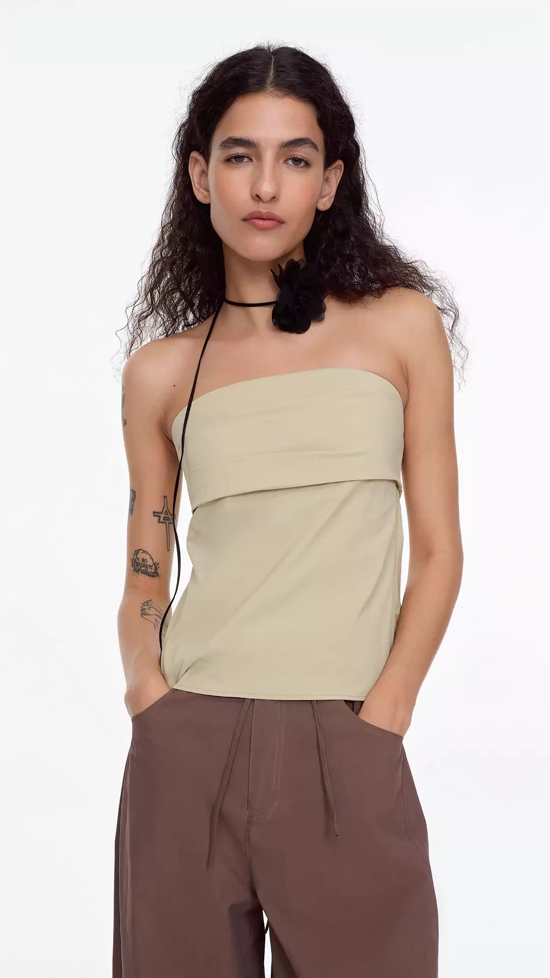 Bandeau Foldover Top