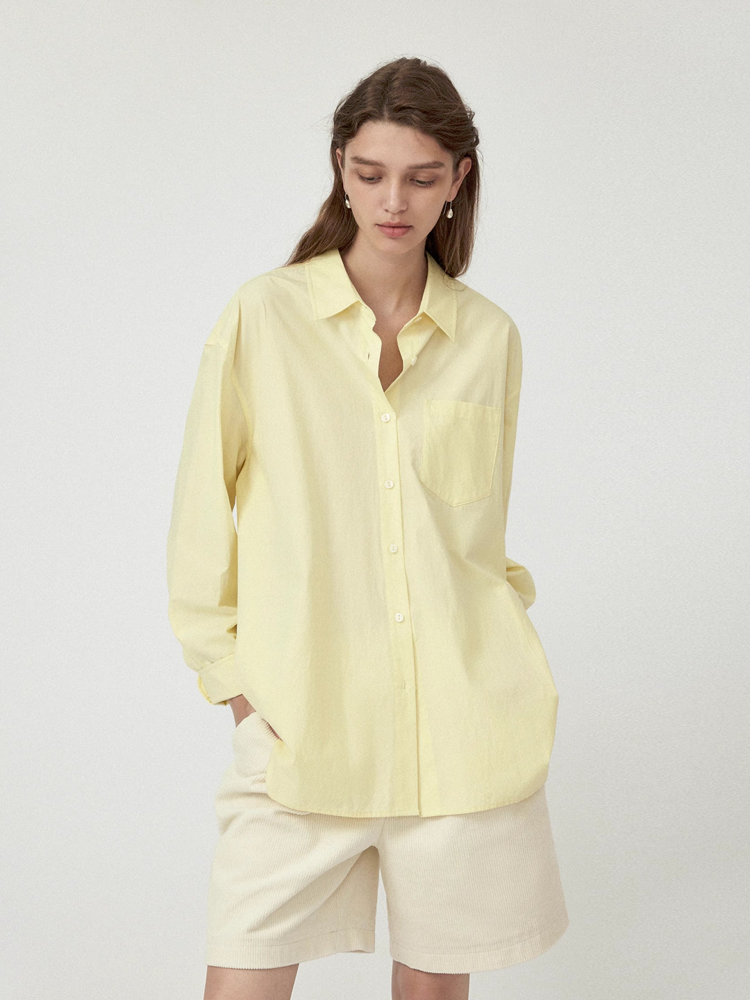 Solid Color Long Shirt