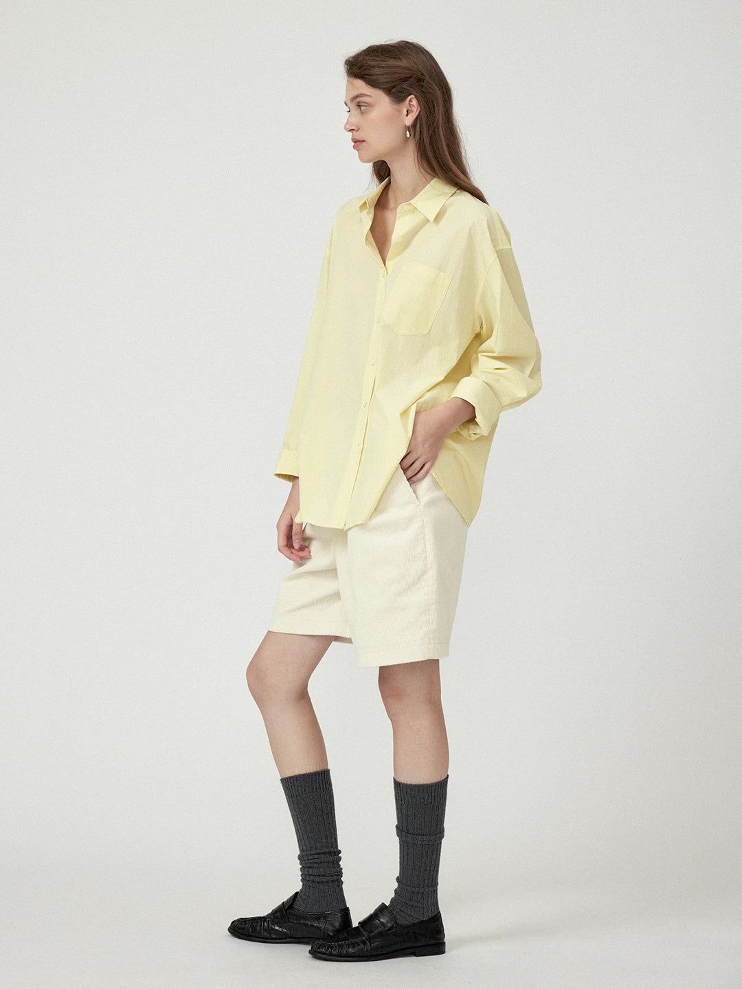 Solid Color Long Shirt