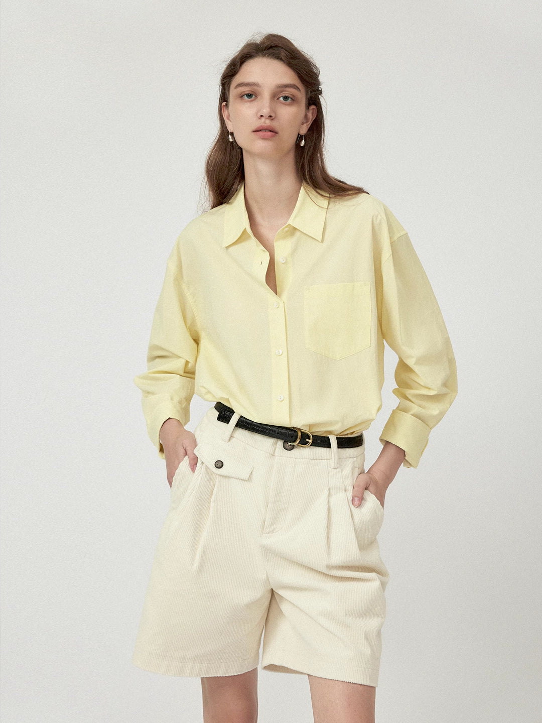 Solid Color Long Shirt