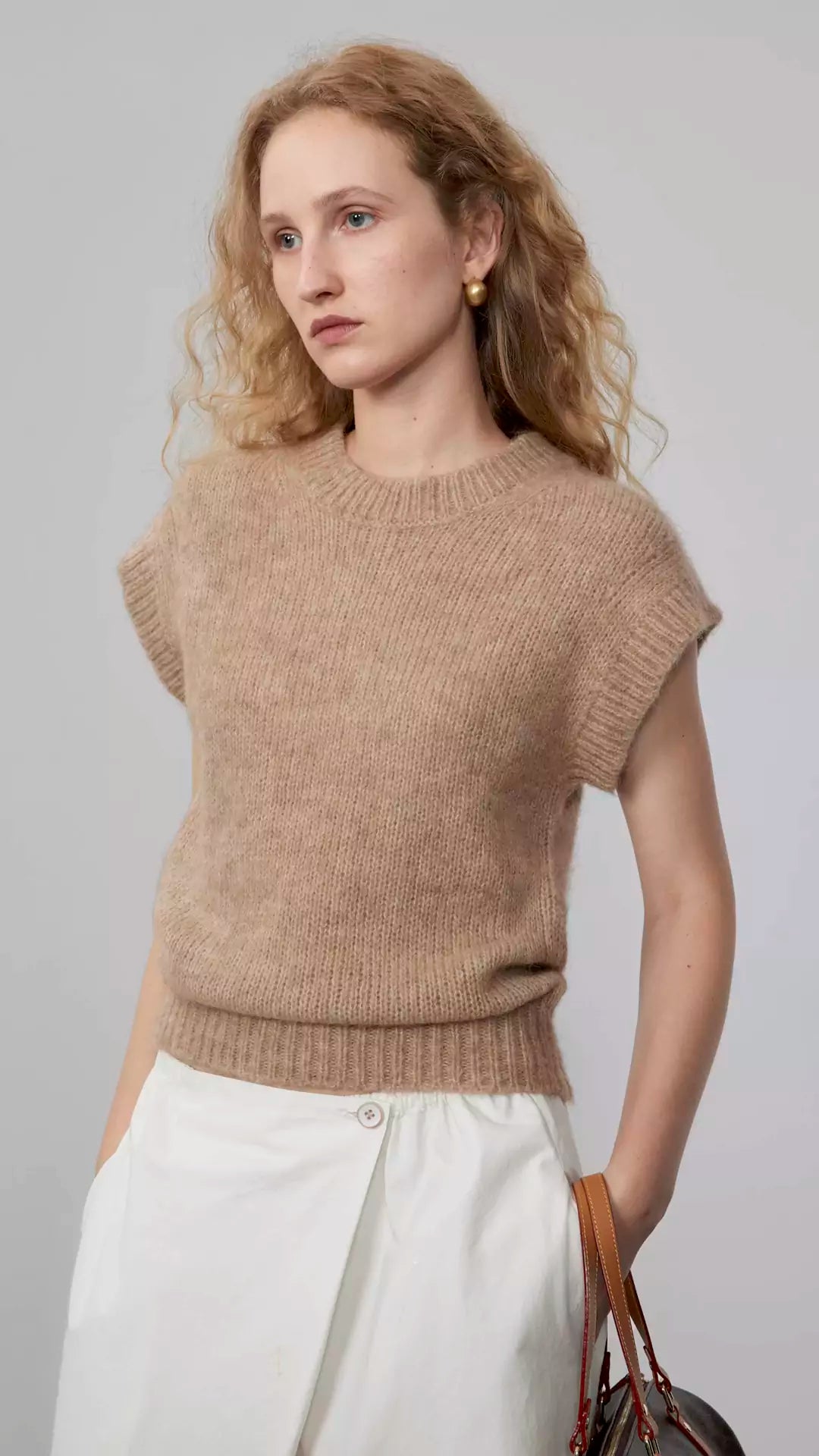 Wide-Strap Knit Vest