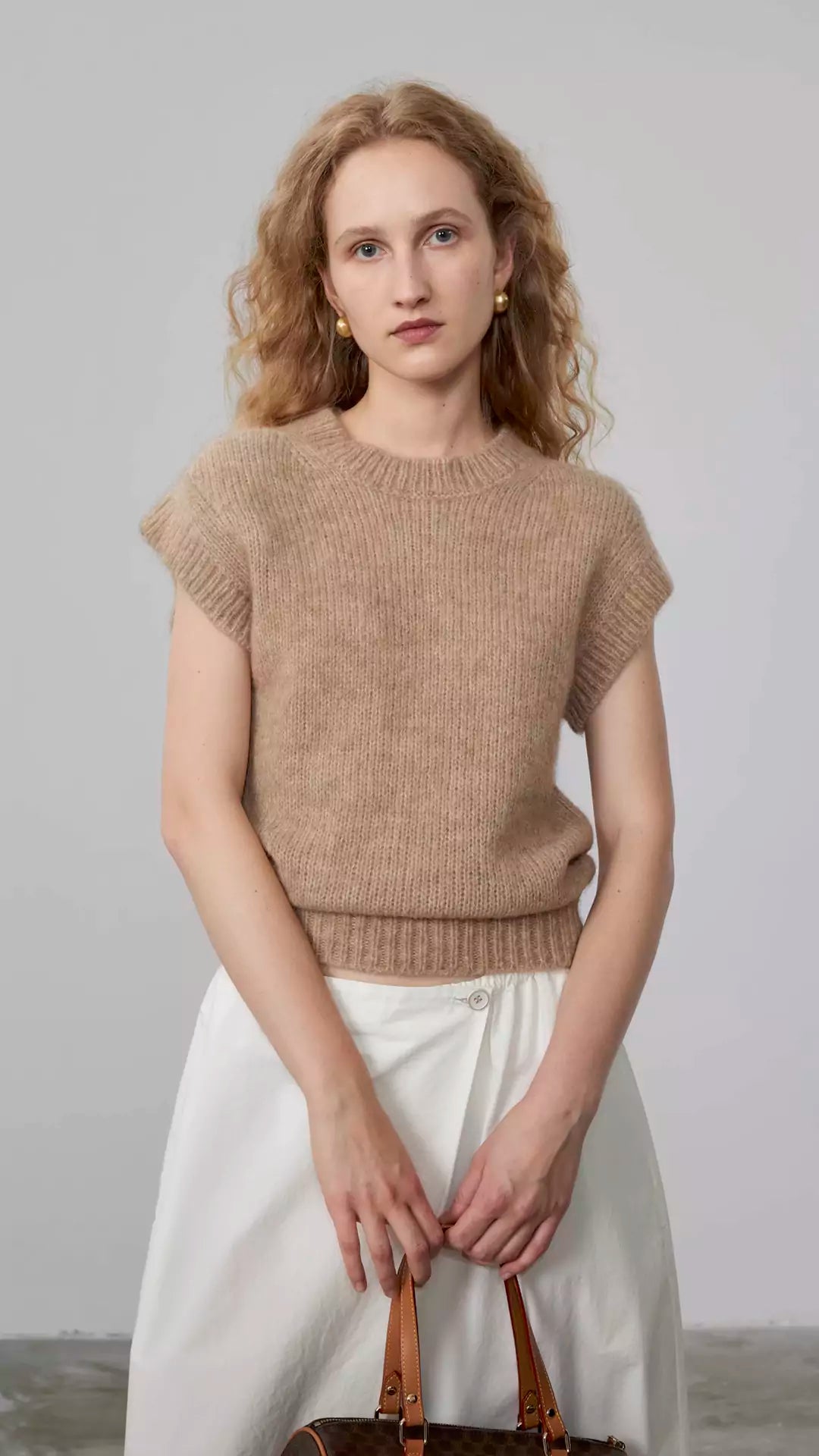 Wide-Strap Knit Vest