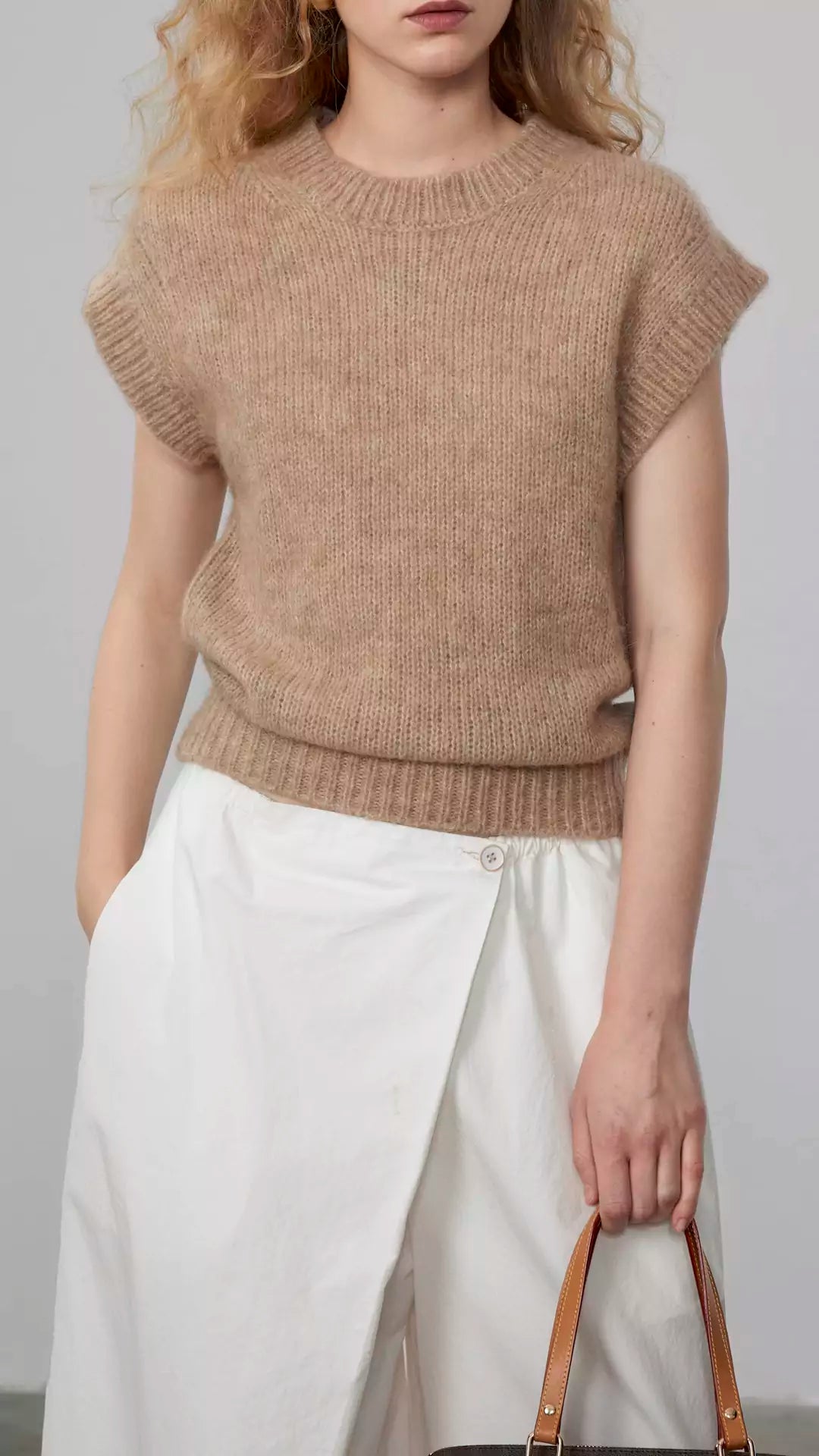 Wide-Strap Knit Vest