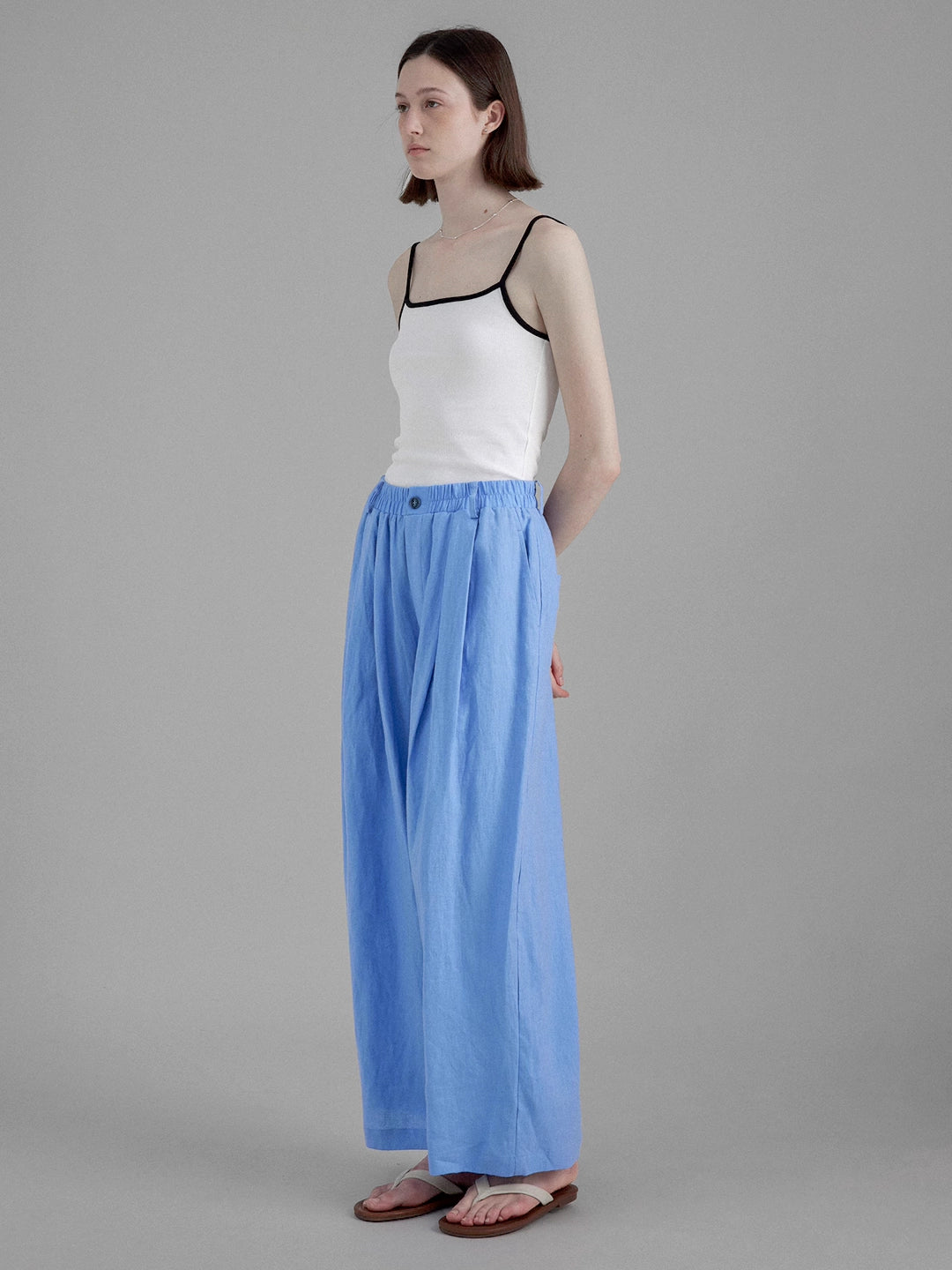 Linen Loose Flowing Wide-Leg Pants