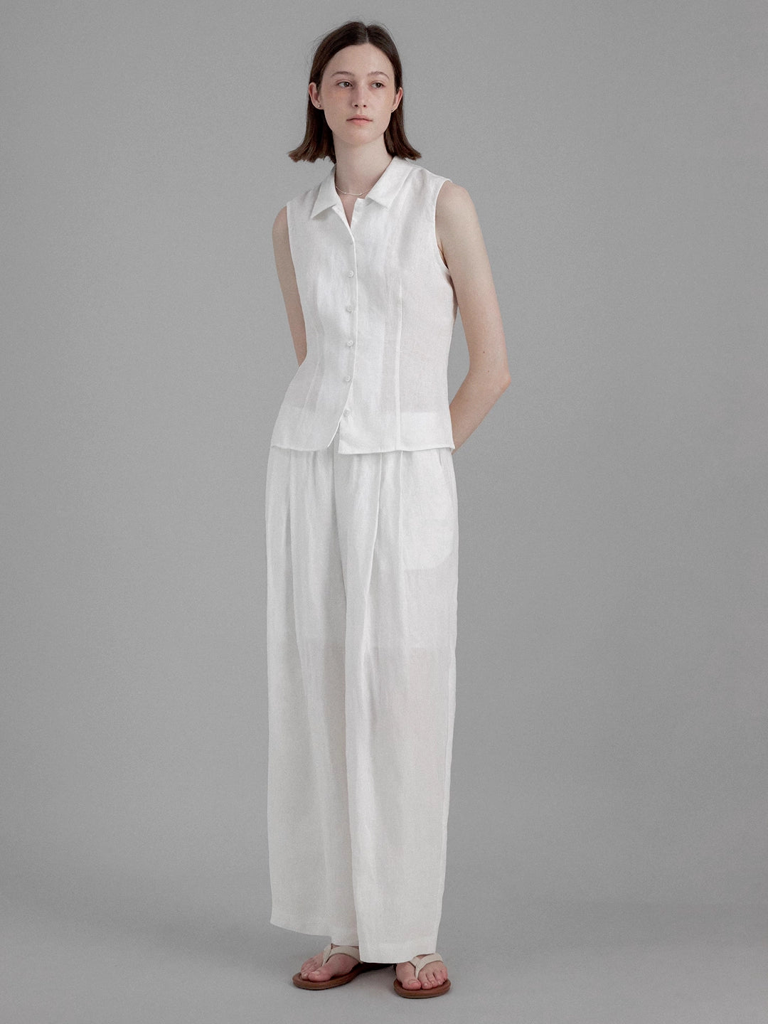 Linen Loose Flowing Wide-Leg Pants