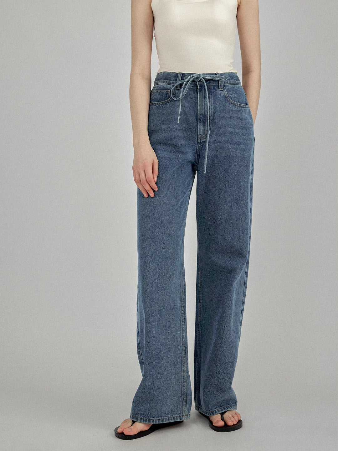 High-Waisted Wide-Leg Jeans