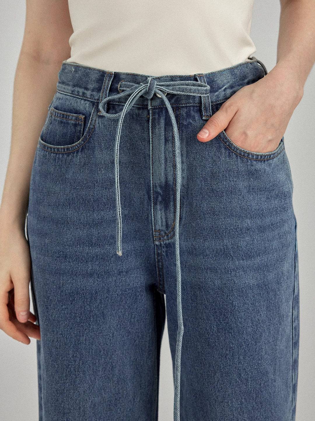 High-Waisted Wide-Leg Jeans