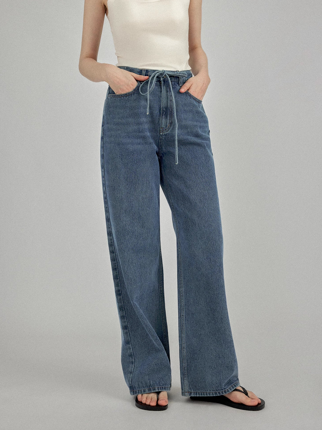 High-Waisted Wide-Leg Jeans