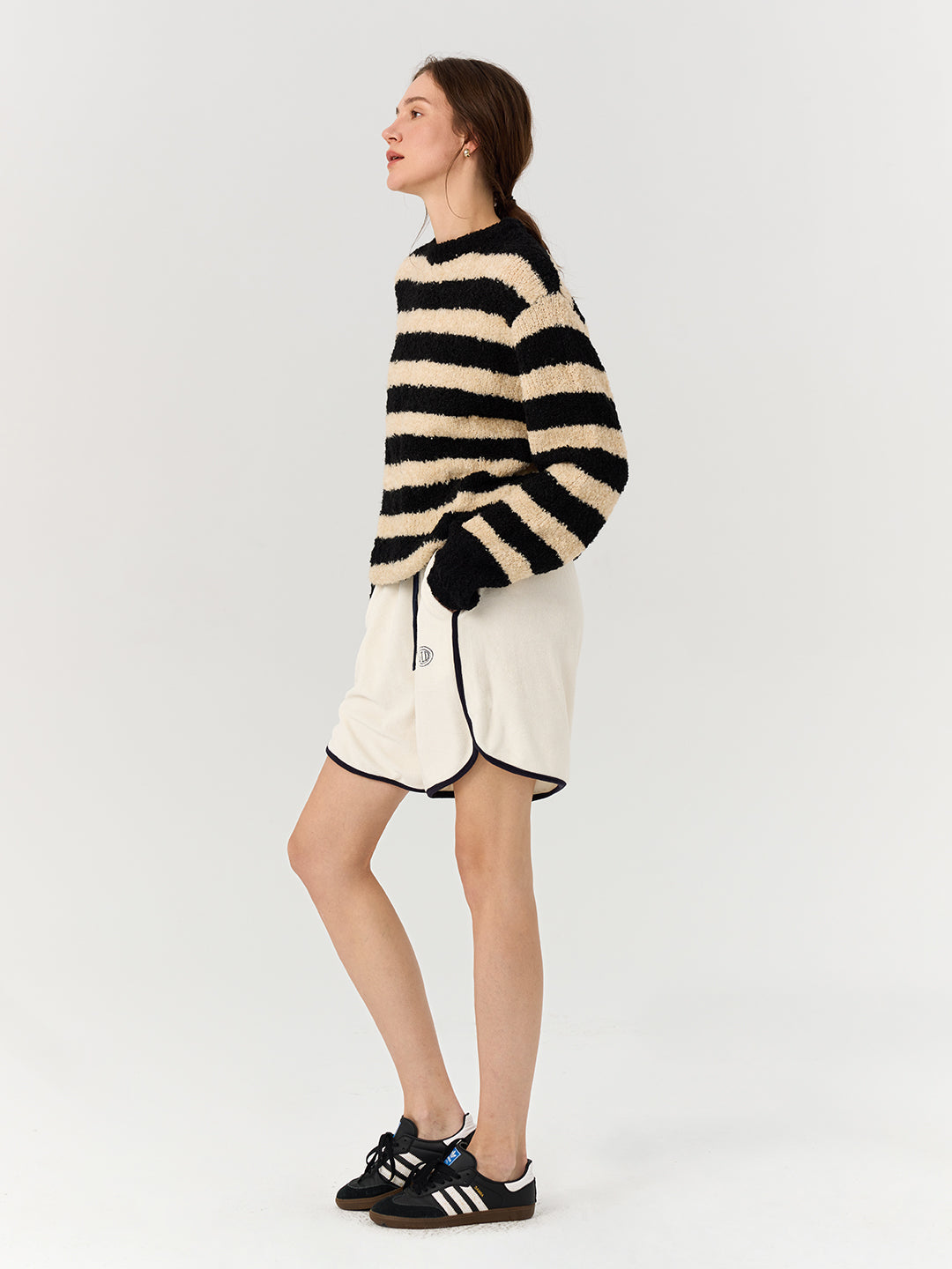 Stripe Sweater in Cream Ivory