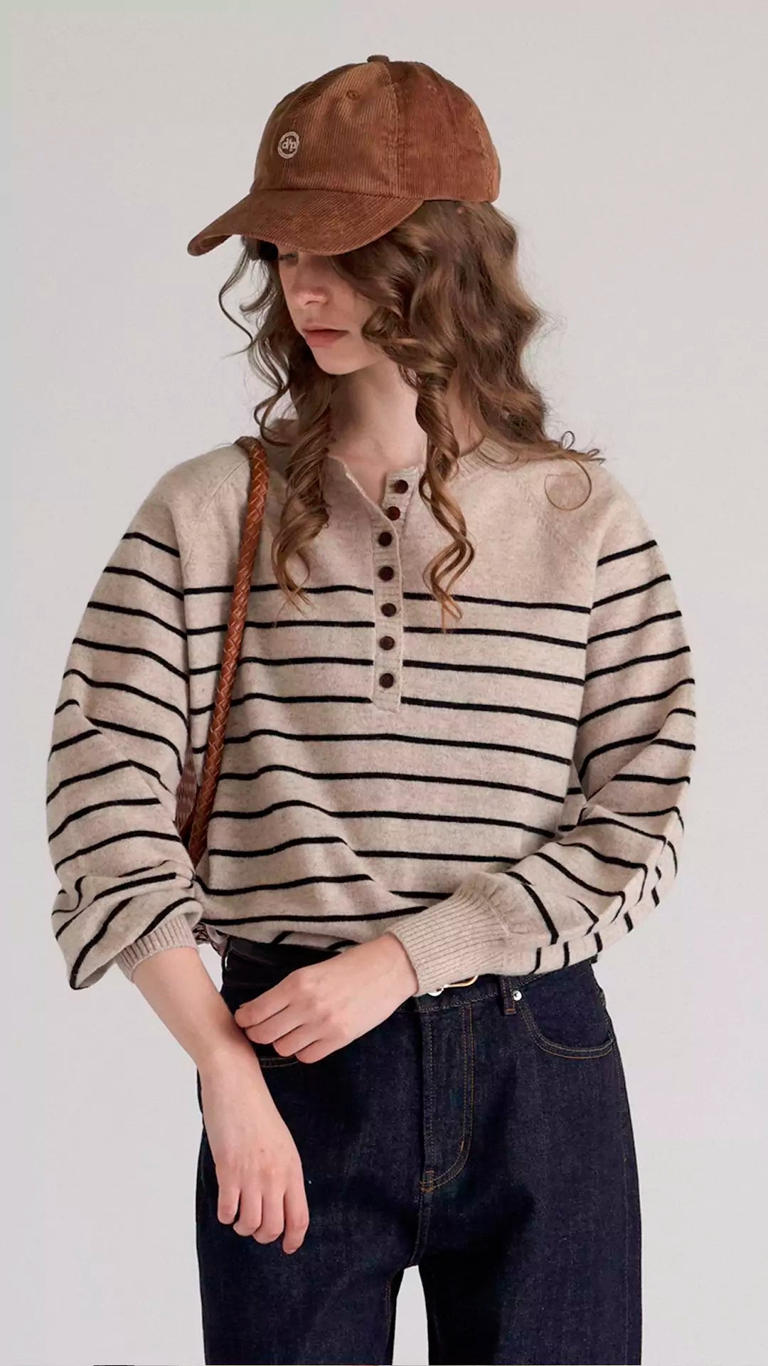 Nordic Vintage Striped Round Neck Sweater