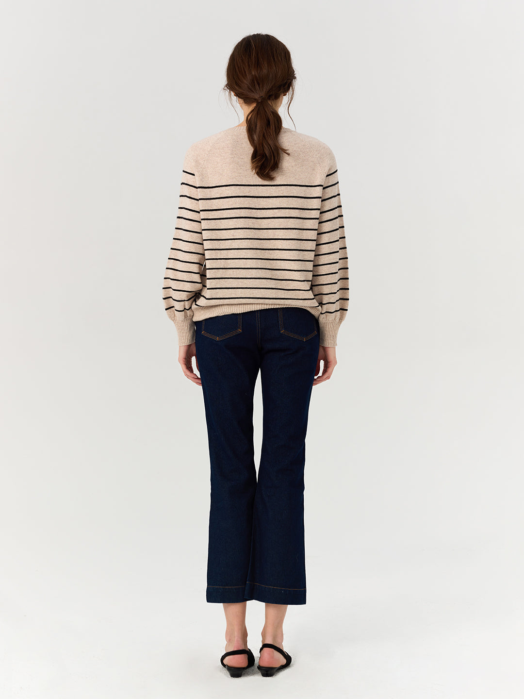 Nordic Vintage Striped Round Neck Sweater