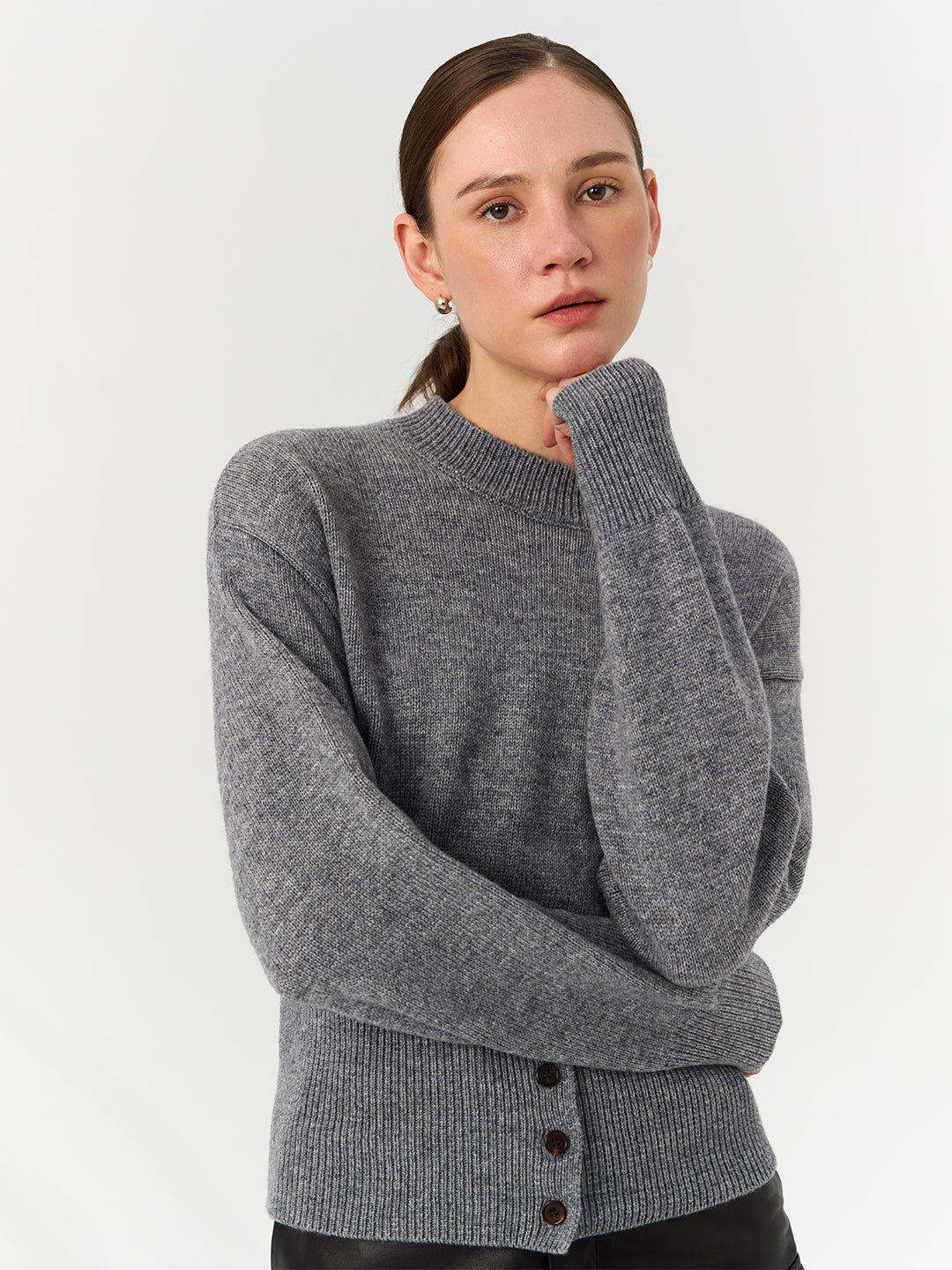 Merino Wool Knit Pullover Sweater