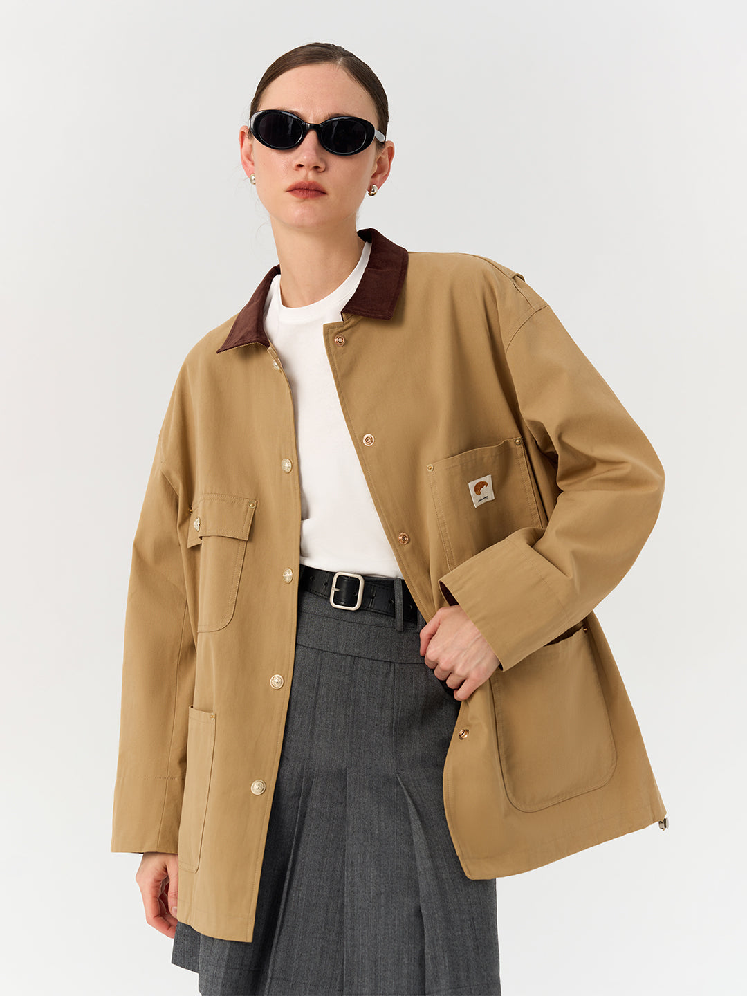 Casual Khaki Barn Jacket