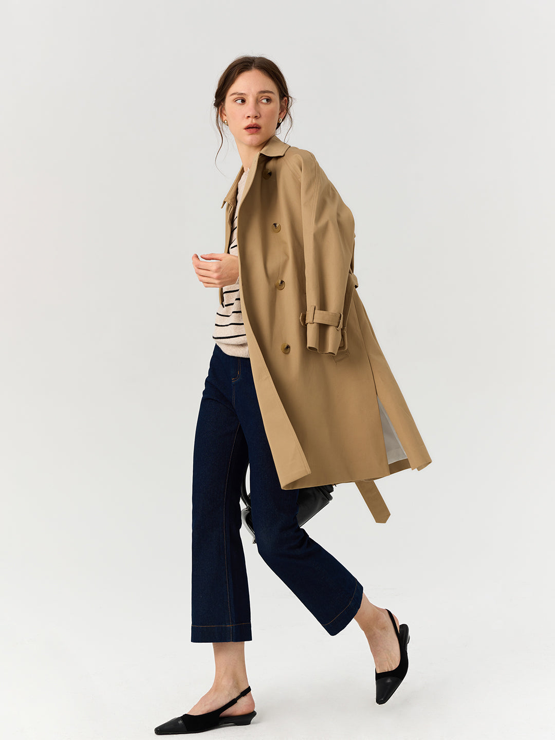 British Windbreaker Midi Trench