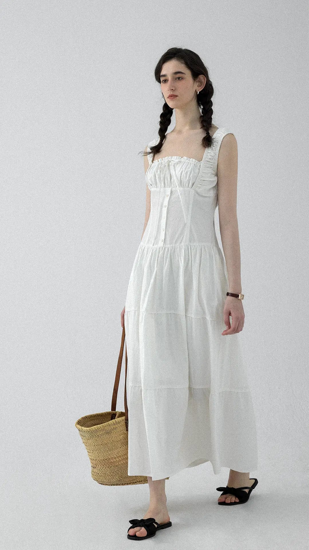 Summer Romantic White Spaghetti Strap Dress