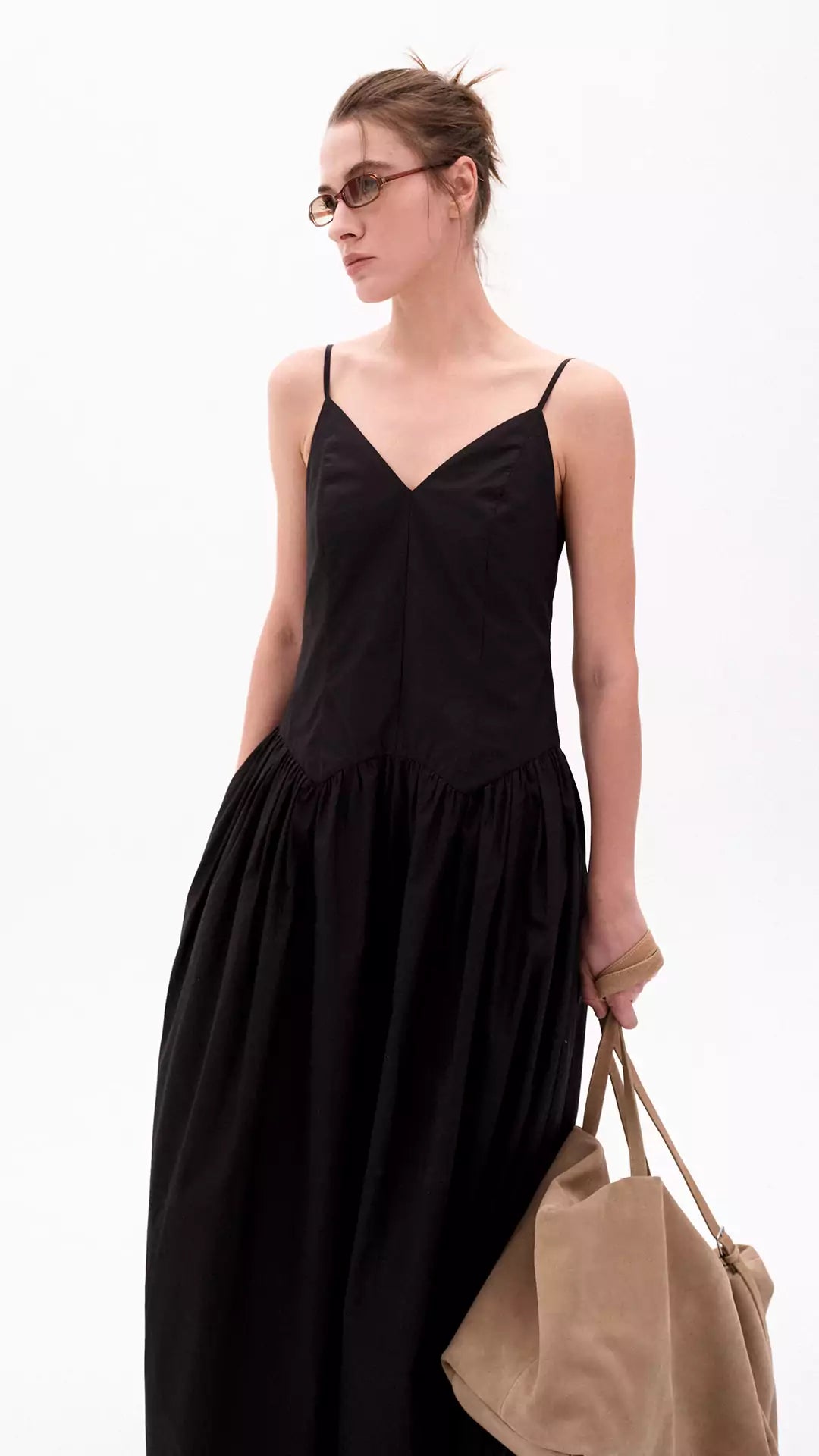 Strappy V-Neck A-Line Dress