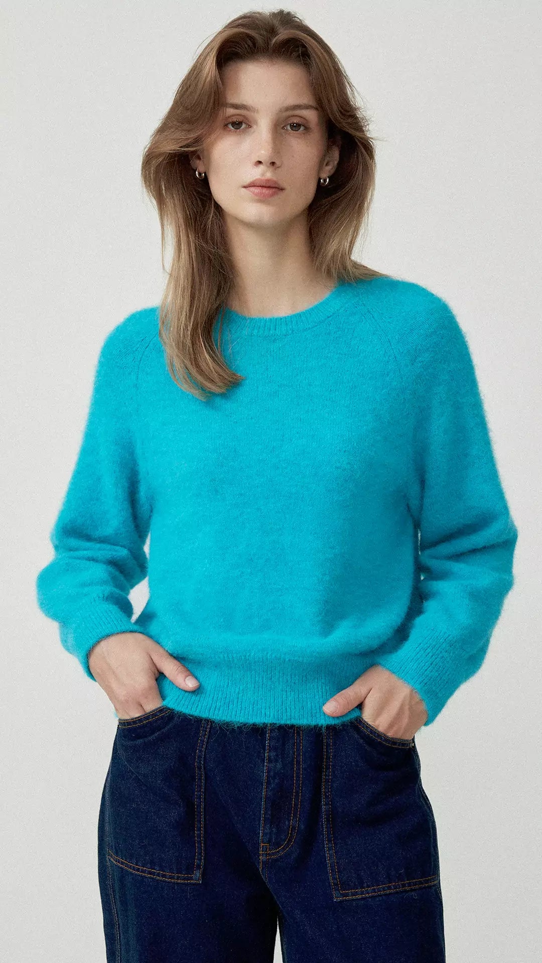 Classic Versatile Round Neck Pullover Sweater