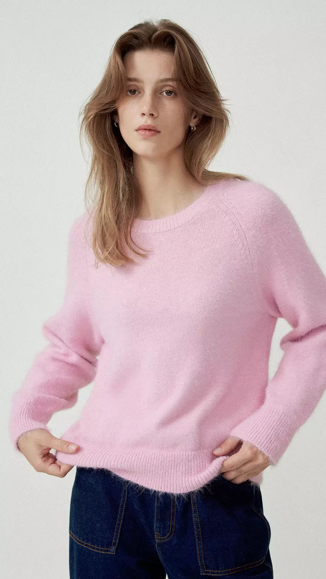 Classic Versatile Round Neck Pullover Sweater