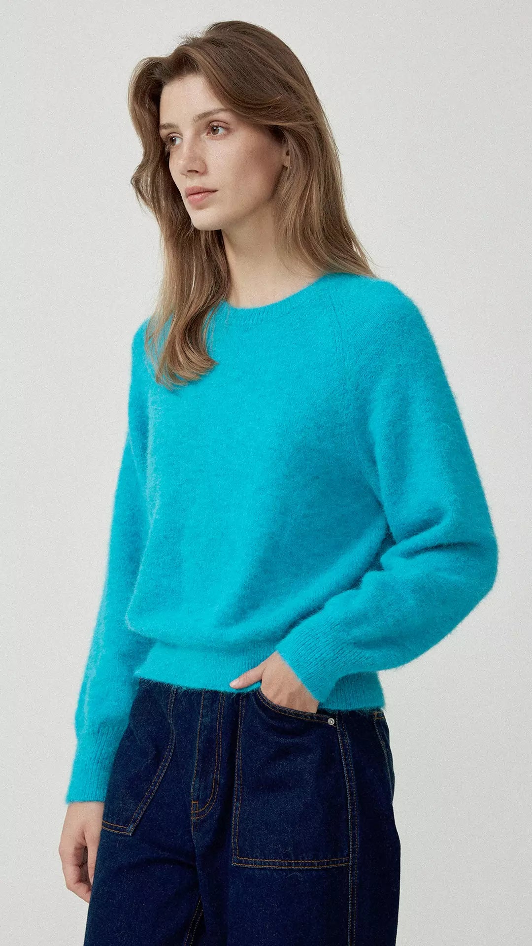 Classic Versatile Round Neck Pullover Sweater